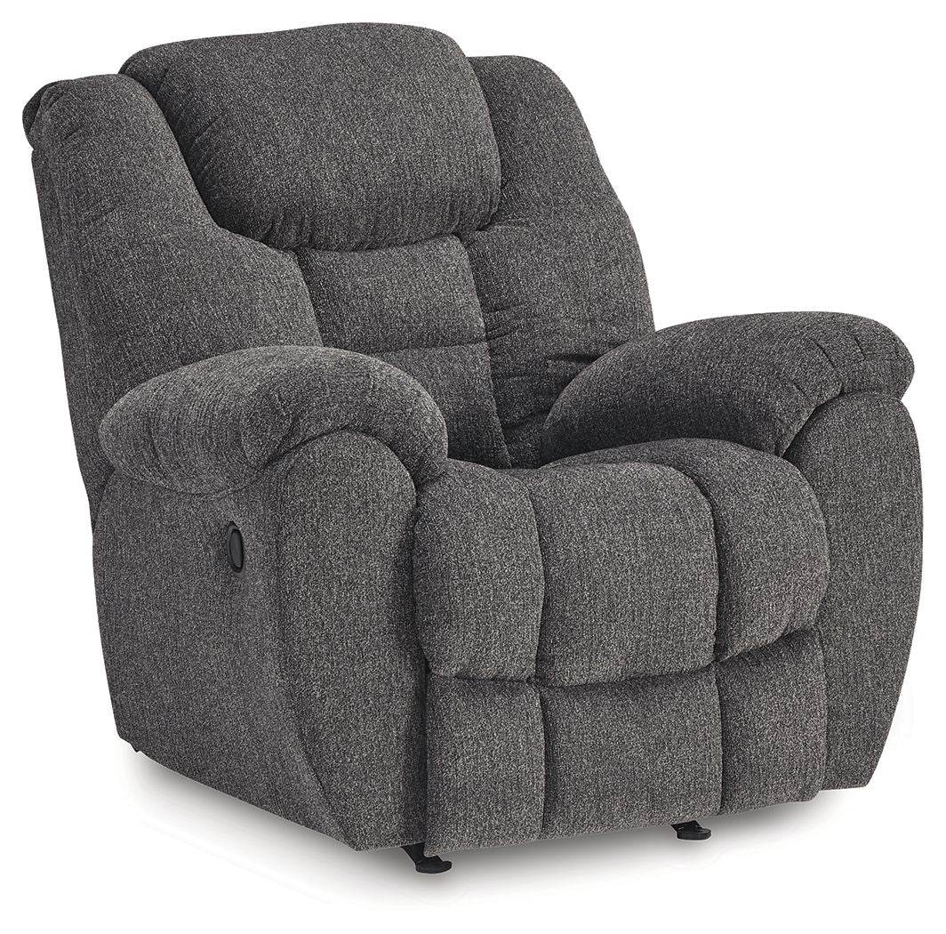 Foreside Rocker Recliner - Charcoal Fabric-Rocker Chairs-DECOROLALA