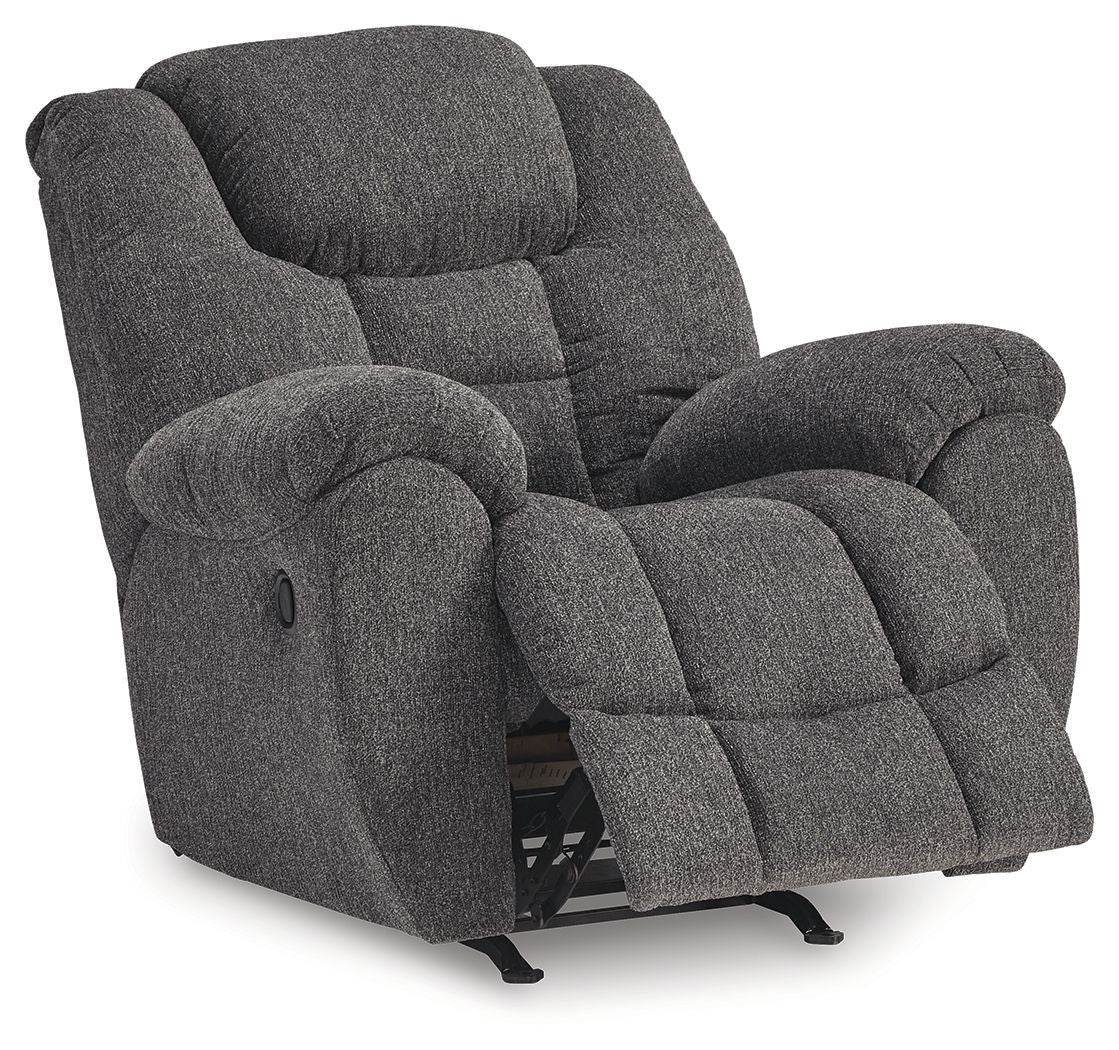 Foreside Rocker Recliner - Charcoal Fabric-Rocker Chairs-DECOROLALA