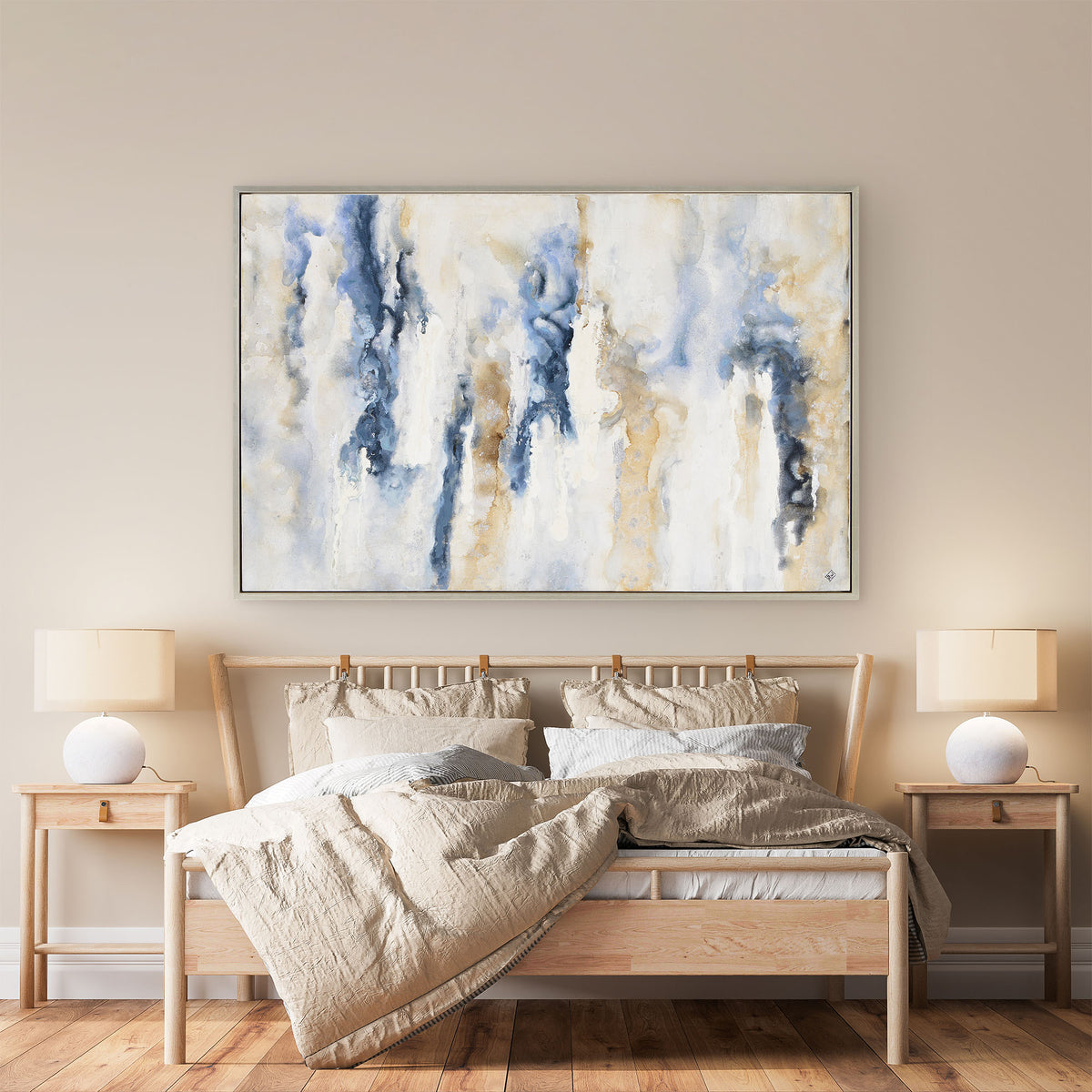 Formosa 60" Wide Canvas Art, Blue-Canvas Prints-DECOROLALA