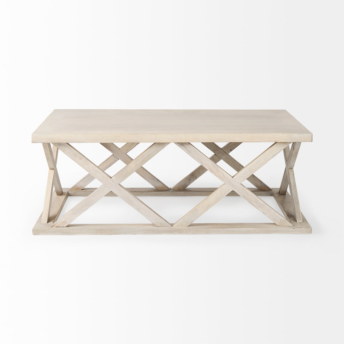 Forsey 48.0L x 28.0W x 17.5H Blonde Wood Rectangular Coffee Table-Coffee Tables-DECOROLALA