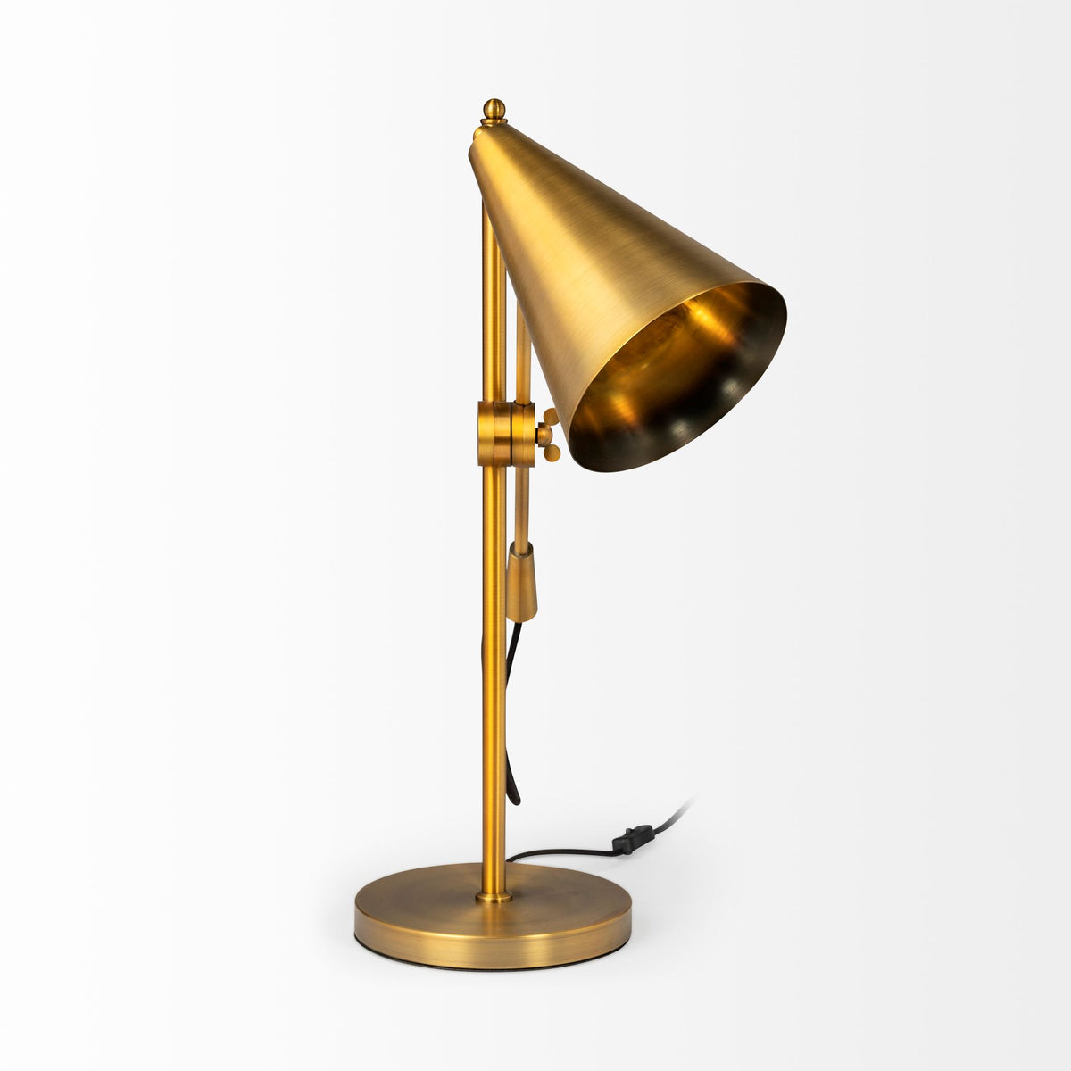 Fragon I (26"H) -Tone Metal Adjustable Cone Shade Table Lamp-Table Lamps-DECOROLALA