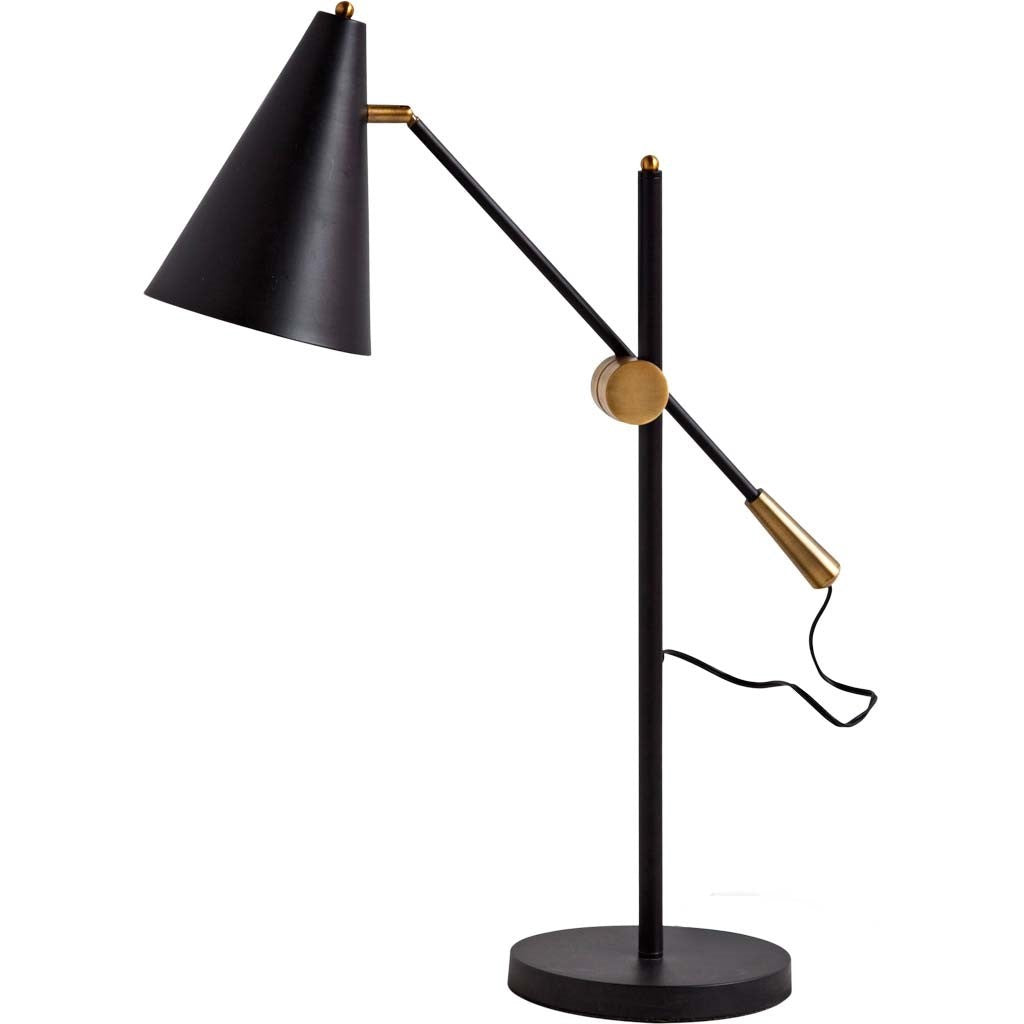 Fragon I (26"H) -Tone Metal Adjustable Cone Shade Table Lamp-Table Lamps-DECOROLALA