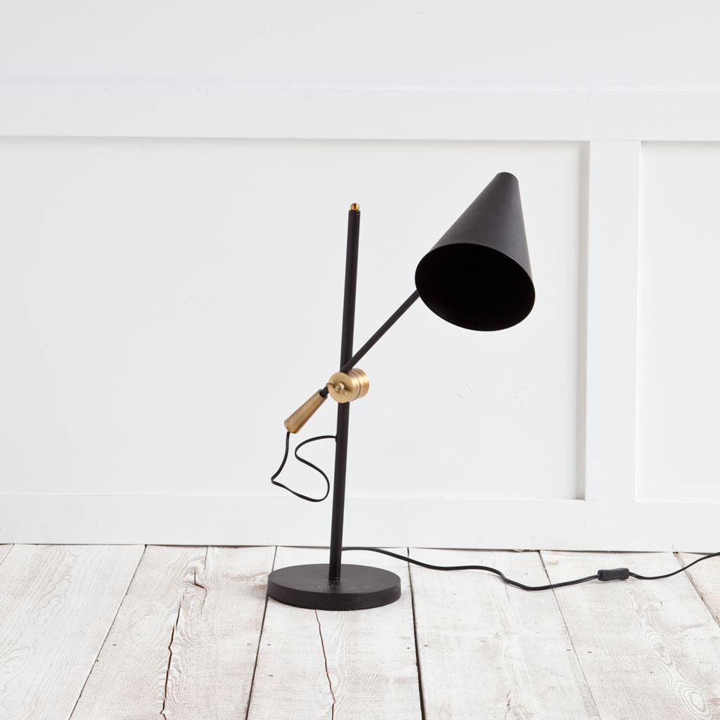 Fragon I (26"H) -Tone Metal Adjustable Cone Shade Table Lamp-Table Lamps-DECOROLALA
