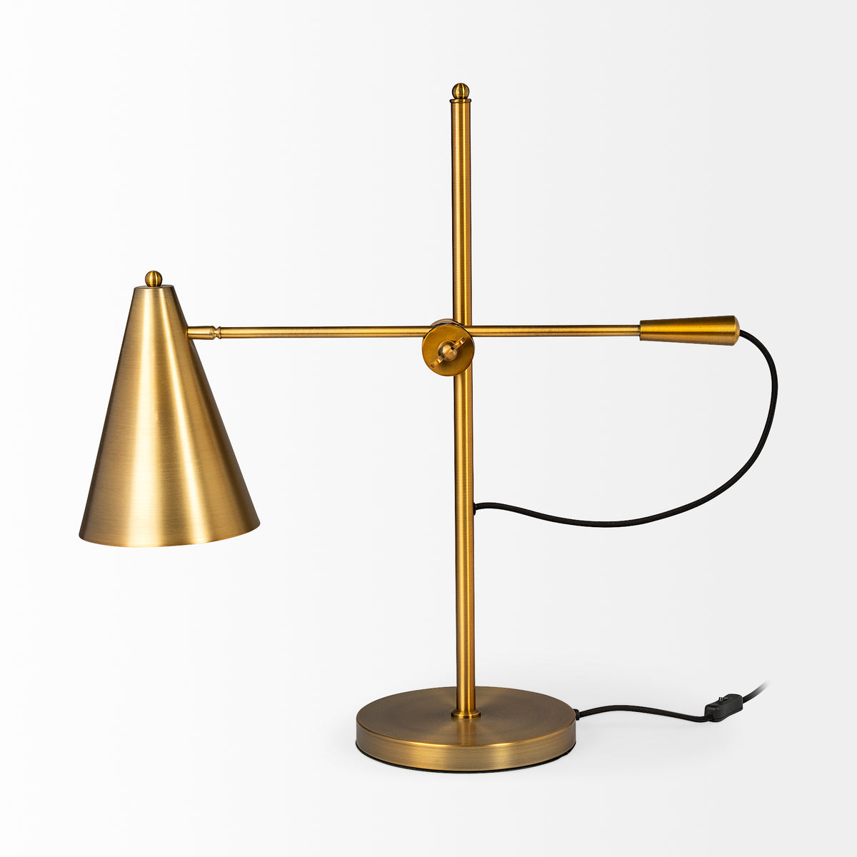 Fragon I (26"H) -Tone Metal Adjustable Cone Shade Table Lamp-Table Lamps-DECOROLALA