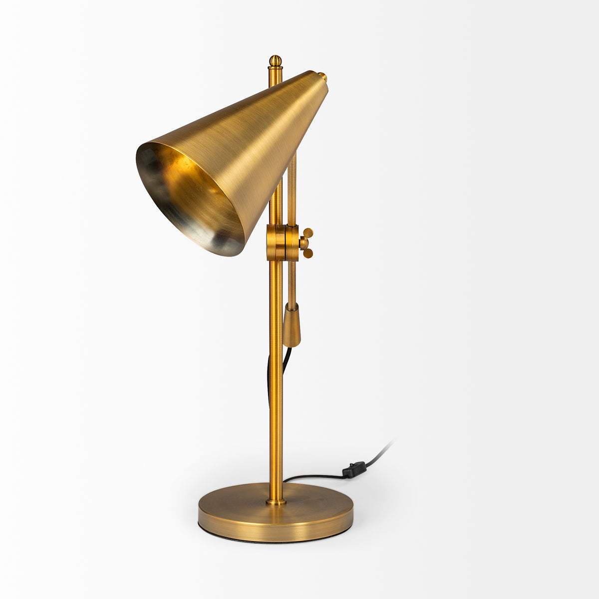 Fragon I (26"H) -Tone Metal Adjustable Cone Shade Table Lamp-Table Lamps-DECOROLALA