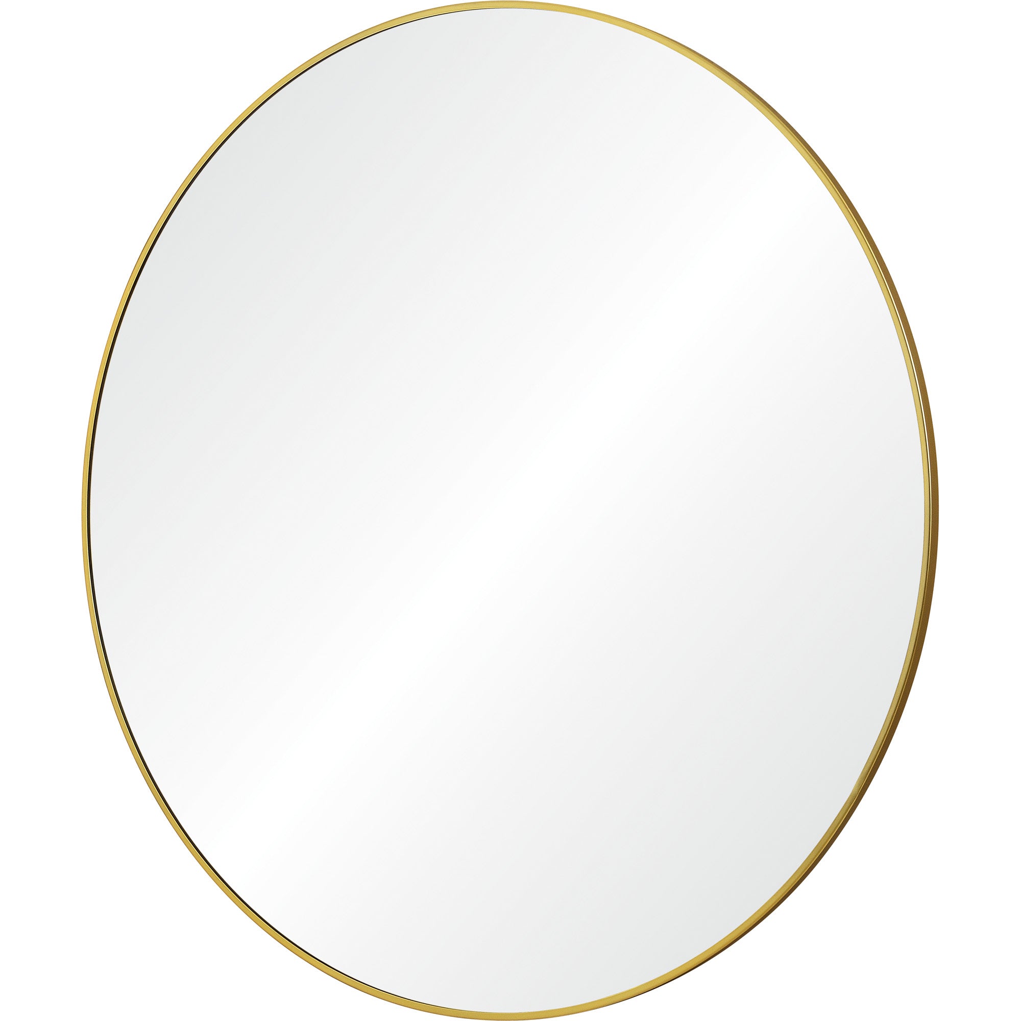 Fragoso 48" Tall Round Wall Mirror, Yellow-Mirror-DECOROLALA