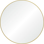 Fragoso 48" Tall Round Wall Mirror, Yellow-Mirror-DECOROLALA