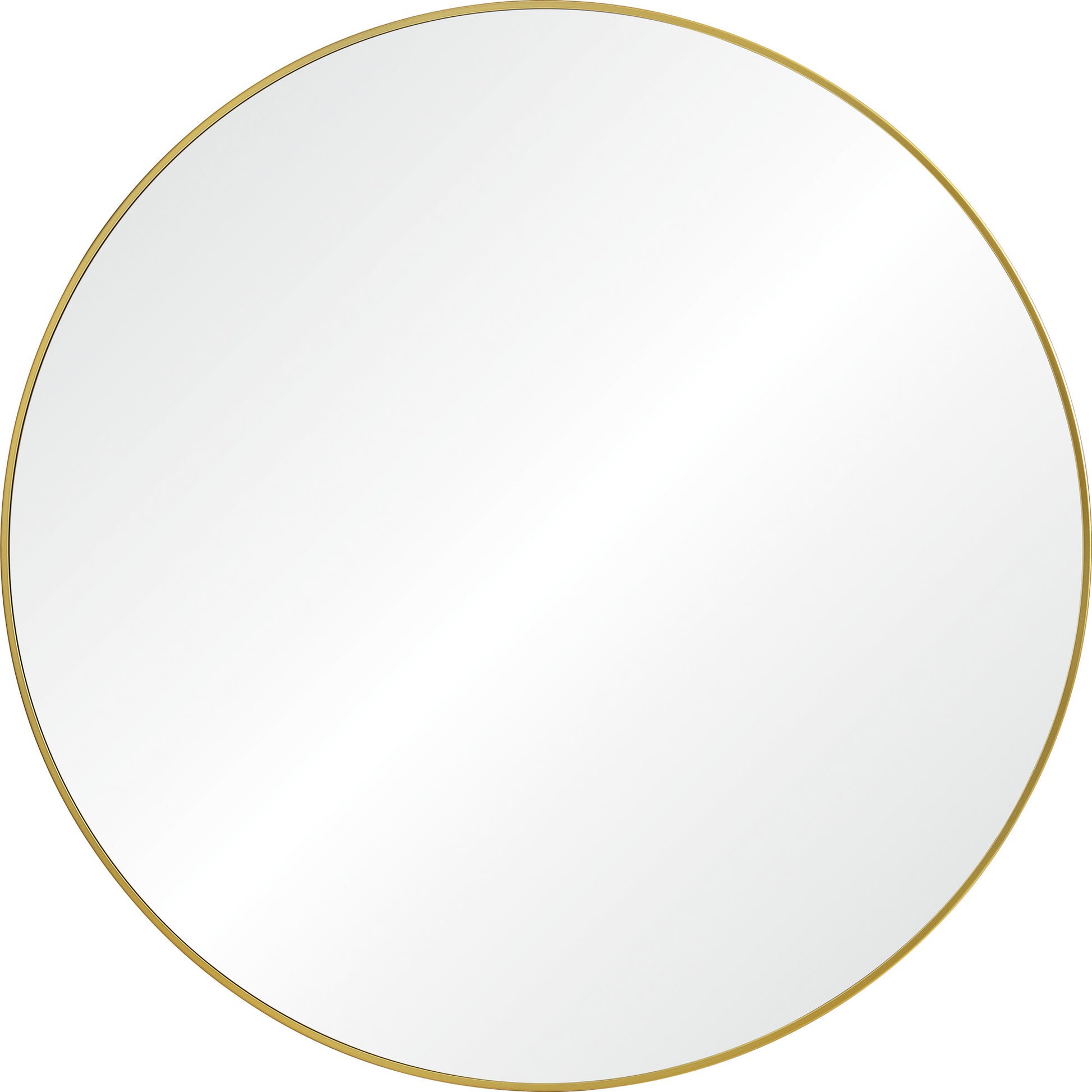 Fragoso 48" Tall Round Wall Mirror, Yellow-Mirror-DECOROLALA