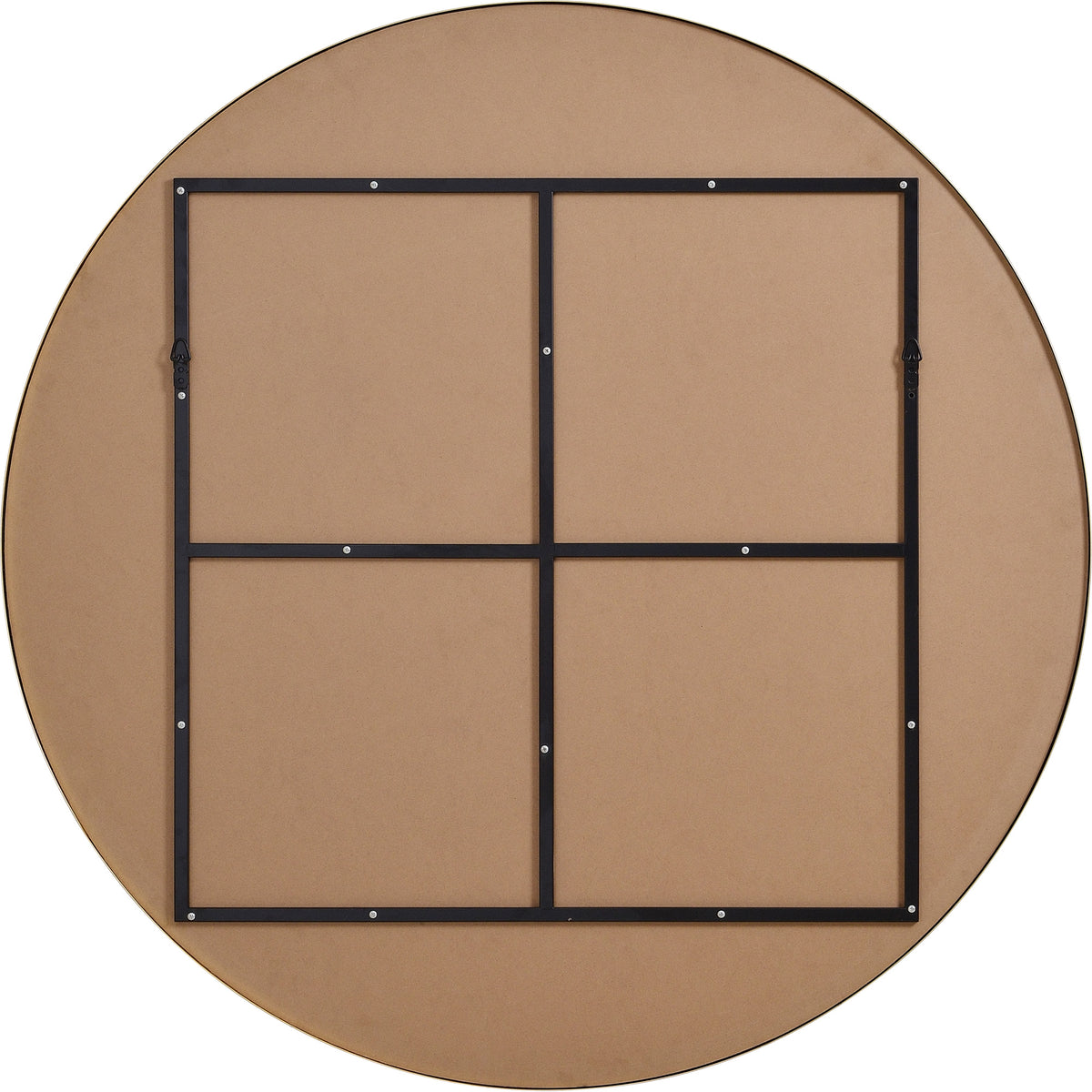 Fragoso 48" Tall Round Wall Mirror, Yellow-Mirrors-DECOROLALA