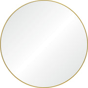 Fragoso 48" Tall Round Wall Mirror, Yellow-Mirrors-DECOROLALA