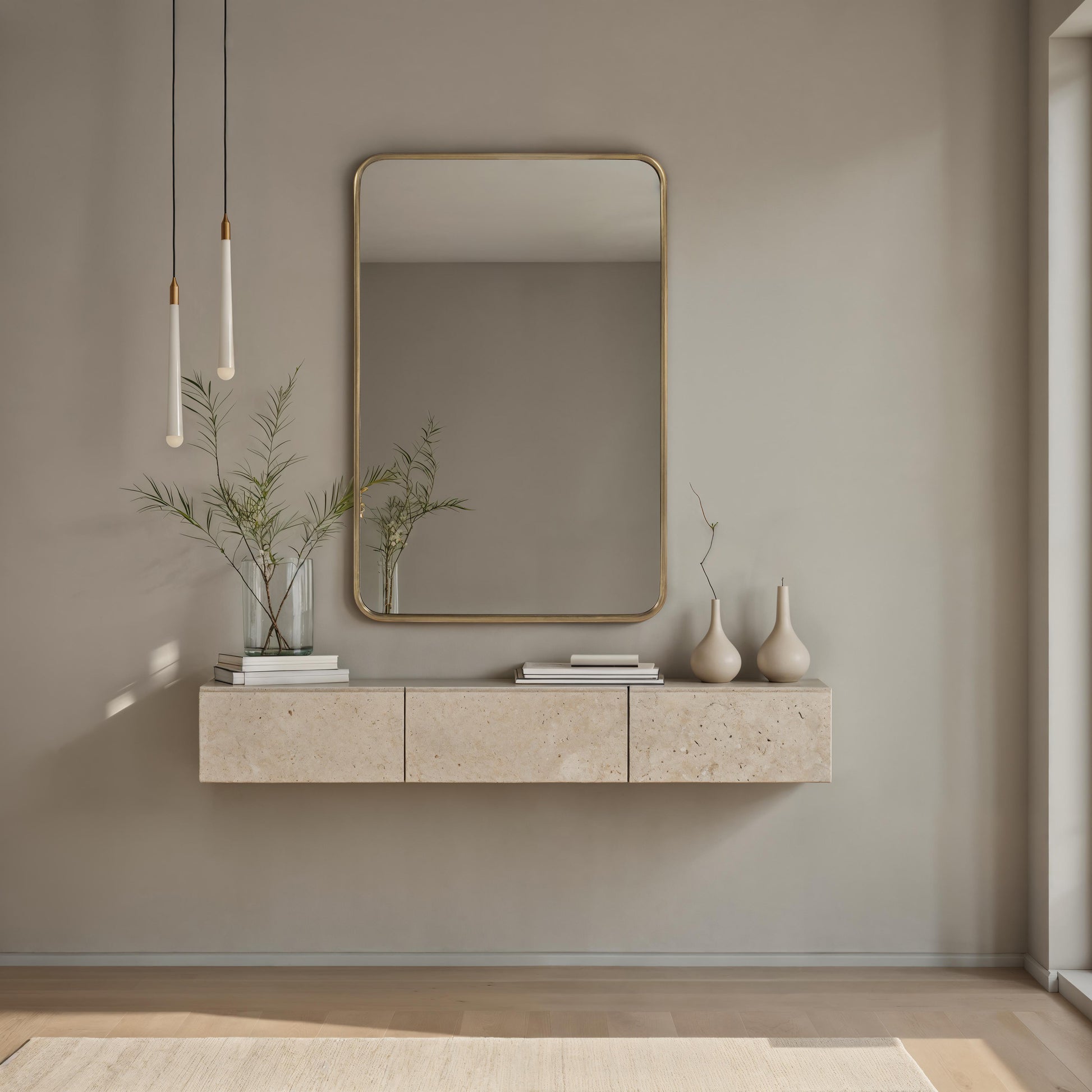 Franca 36" H x 24" W Wall Mirror, Yellow-Mirror-DECOROLALA