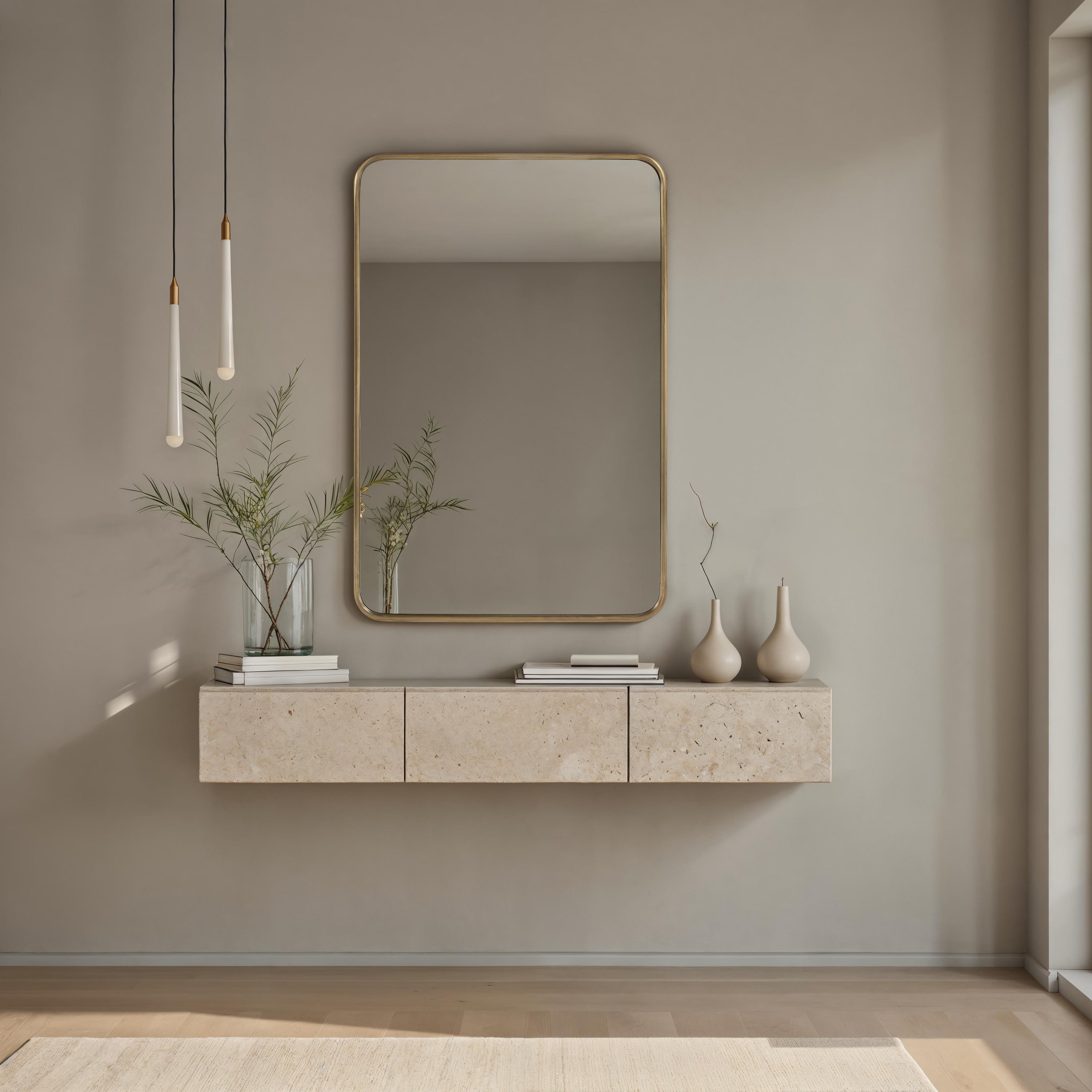 Franca 36" H x 24" W Wall Mirror, Yellow-Mirror-DECOROLALA