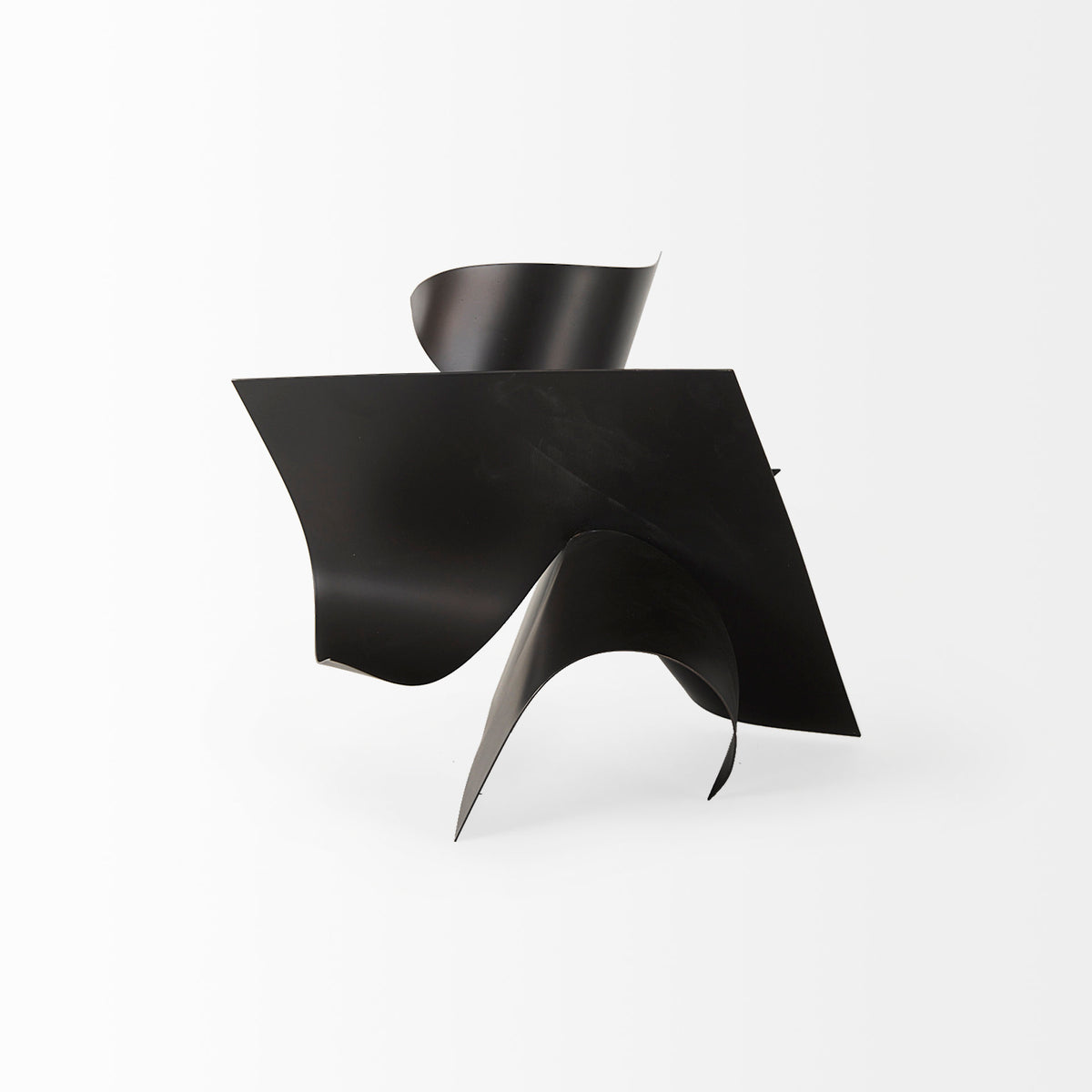 Francesca Black Metal Sculptural Decorative Object - 11.8" Cube-Objects-DECOROLALA