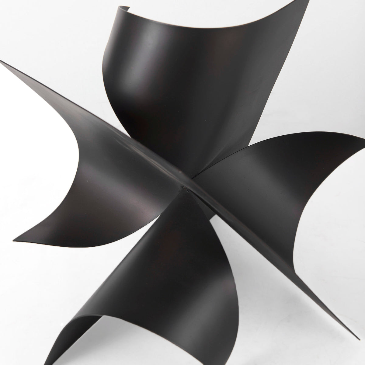 Francesca Black Metal Sculptural Decorative Object - 11.8" Cube-Objects-DECOROLALA