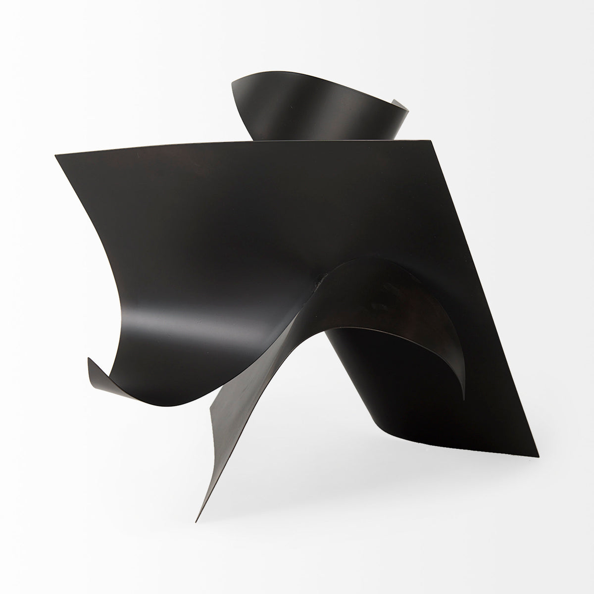 Francesca Black Metal Sculptural Decorative Object - 18" Large-Objects-DECOROLALA