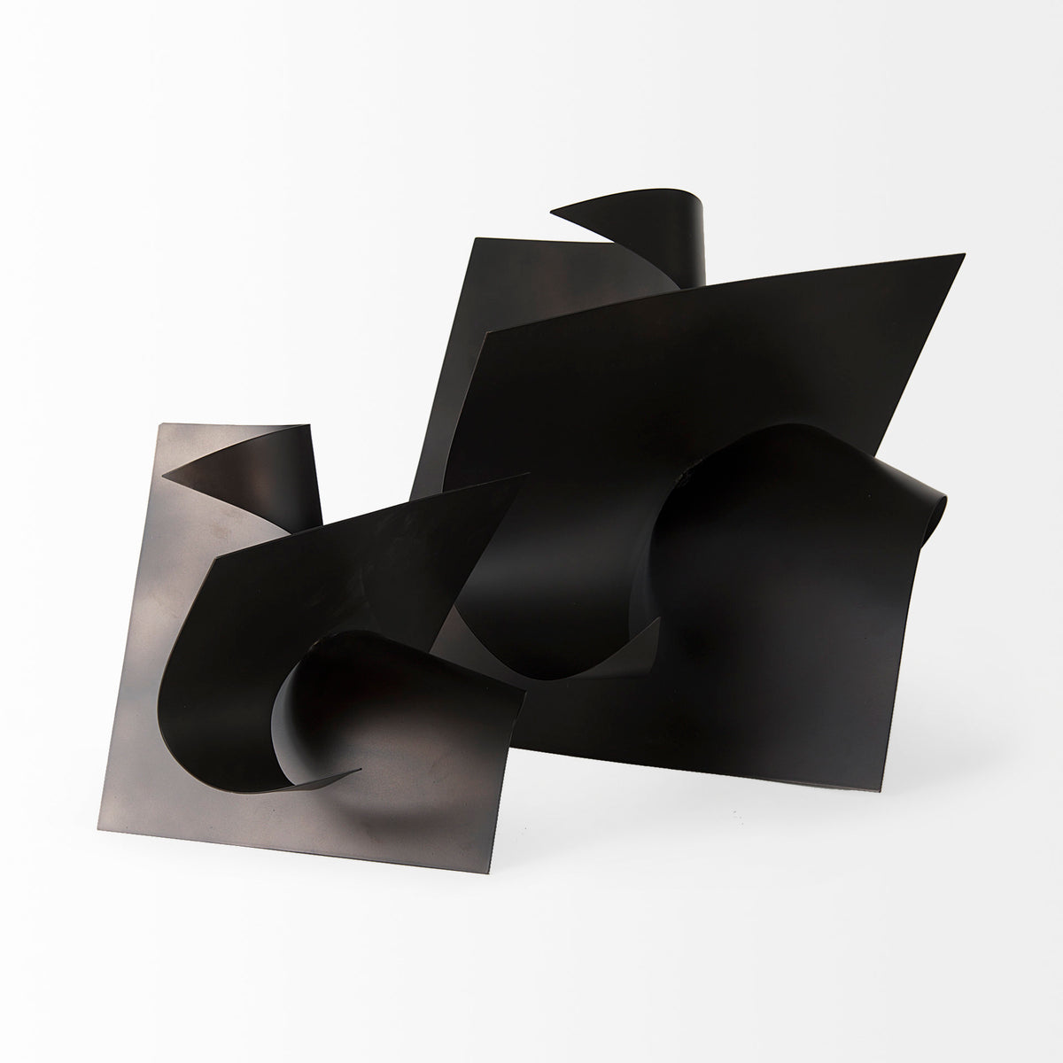 Francesca Black Metal Sculptural Decorative Object - 18" Large-Objects-DECOROLALA