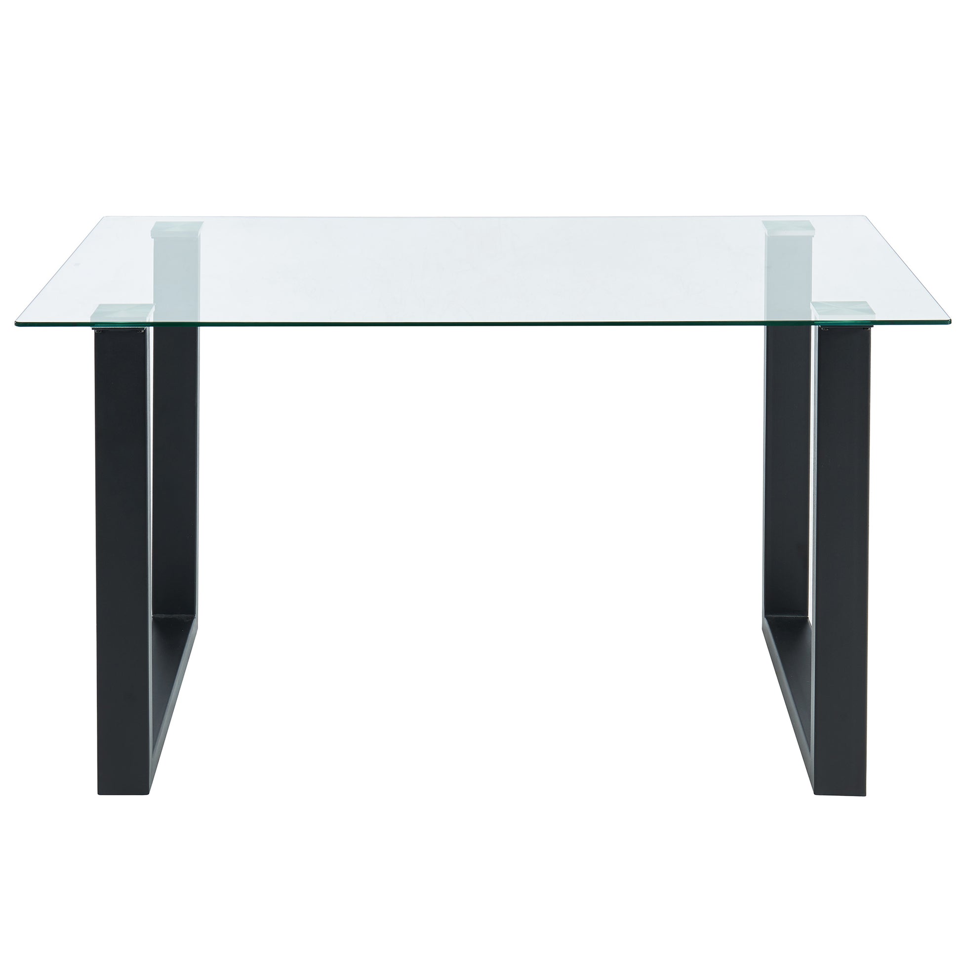 Franco Dining Table - Black Tempered Glass Modern Minimalist-DECOROLALA