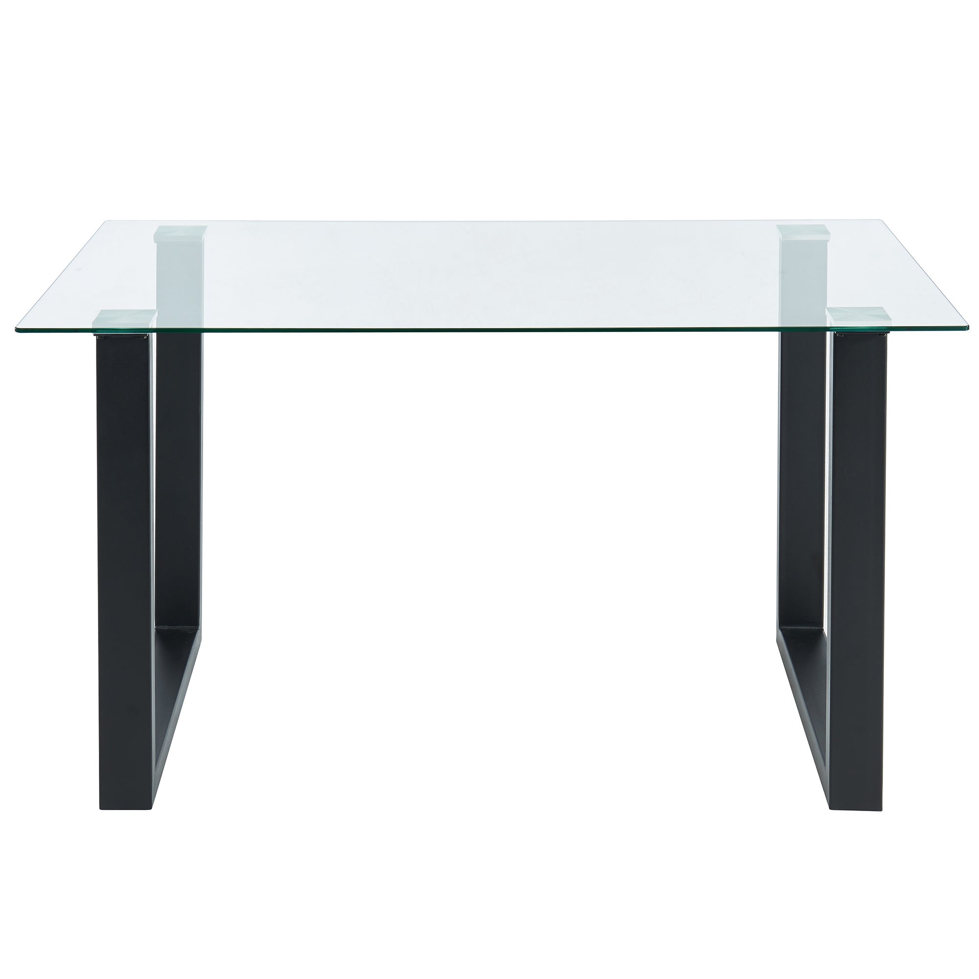 Franco Dining Table - Black Tempered Glass Modern Minimalist-DECOROLALA