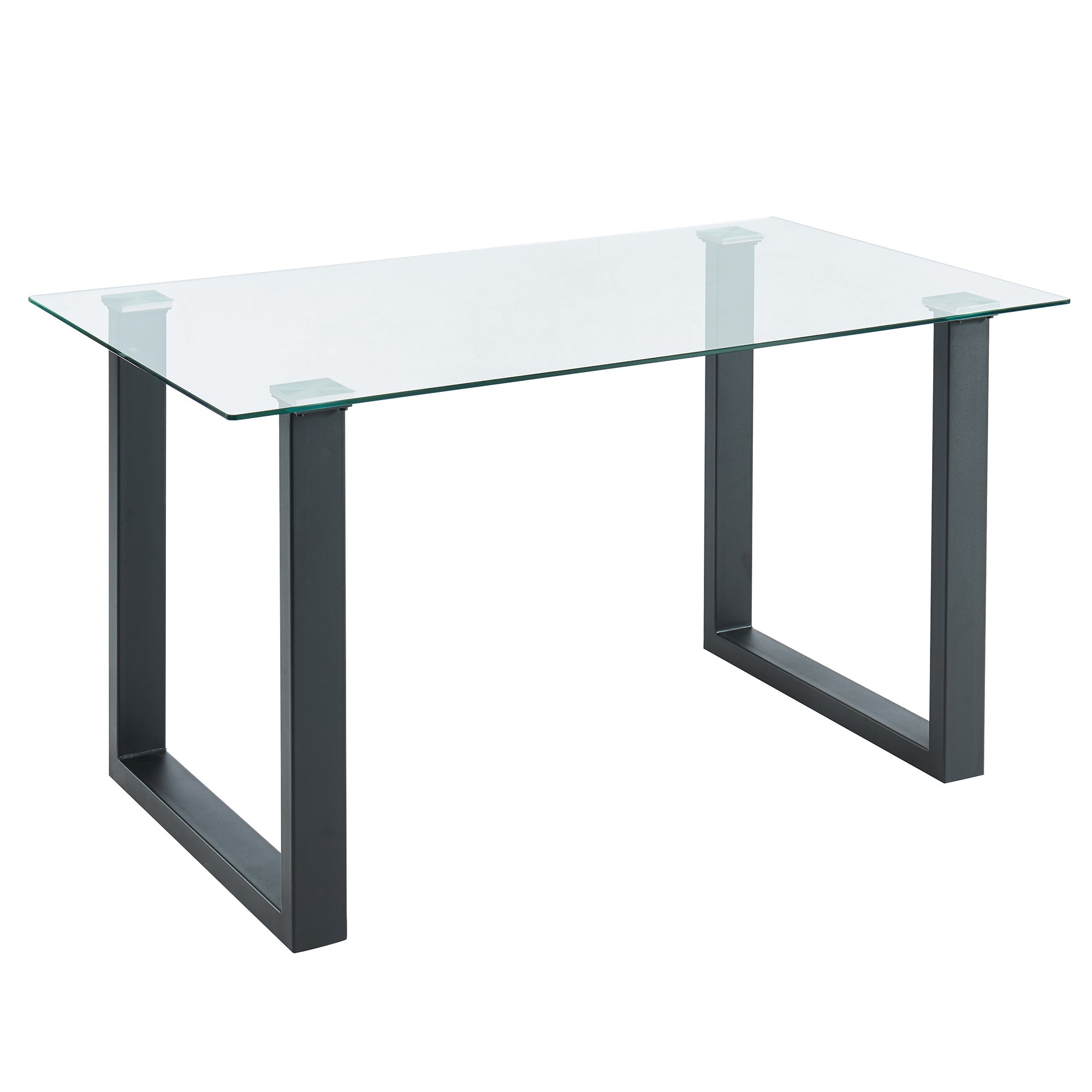 Franco Dining Table - Black Tempered Glass Modern Minimalist-DECOROLALA