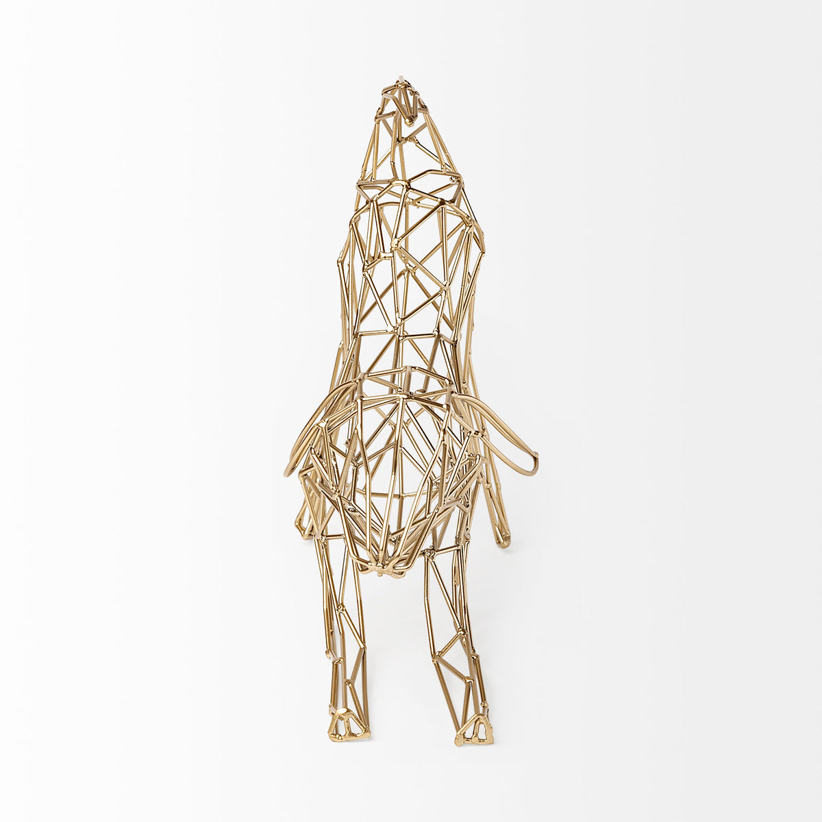 Frankie II Gold Wire Dog Decor - 13"L x 6"W Matte Finish-Objects-DECOROLALA
