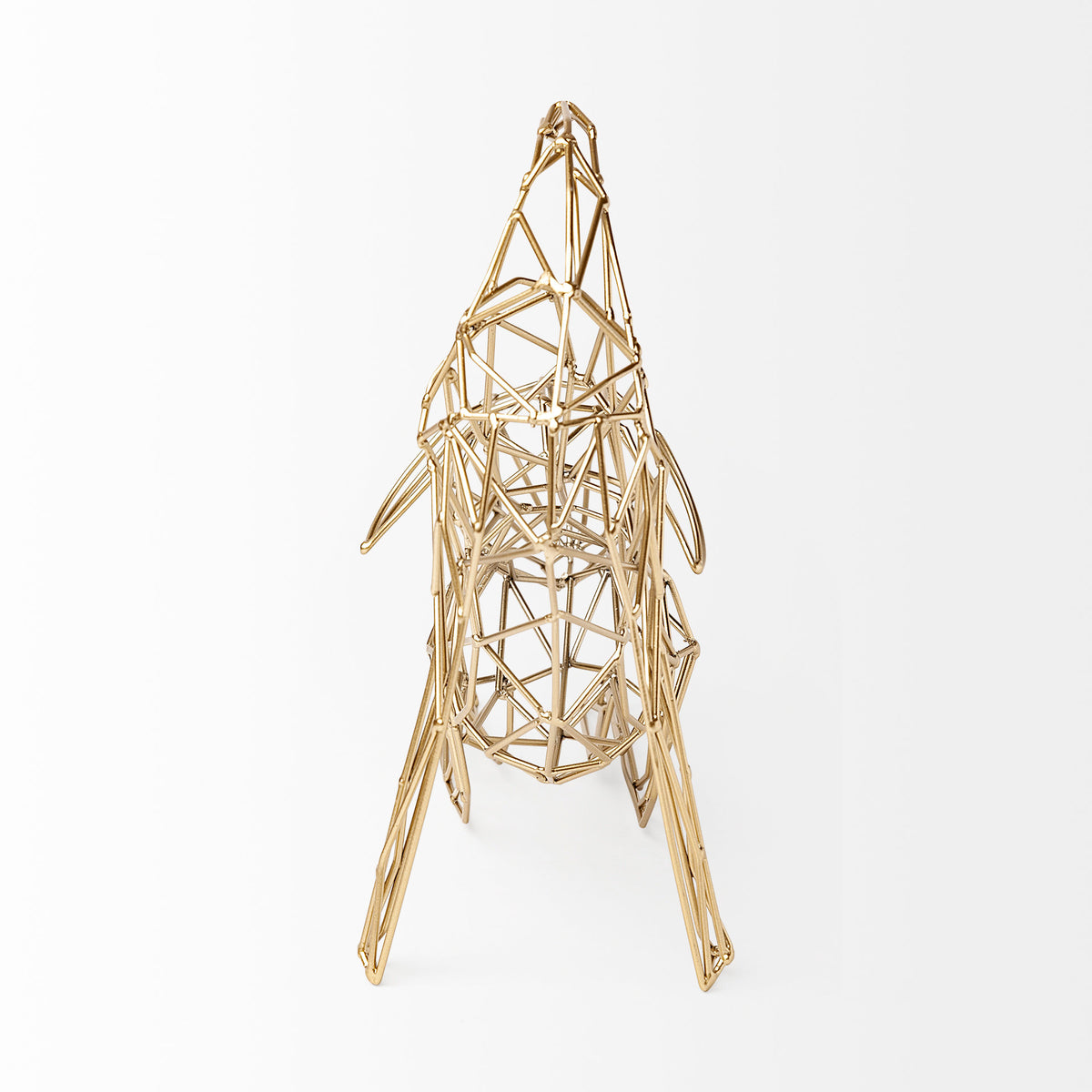 Frankie II Gold Wire Dog Decor - 13"L x 6"W Matte Finish-Objects-DECOROLALA