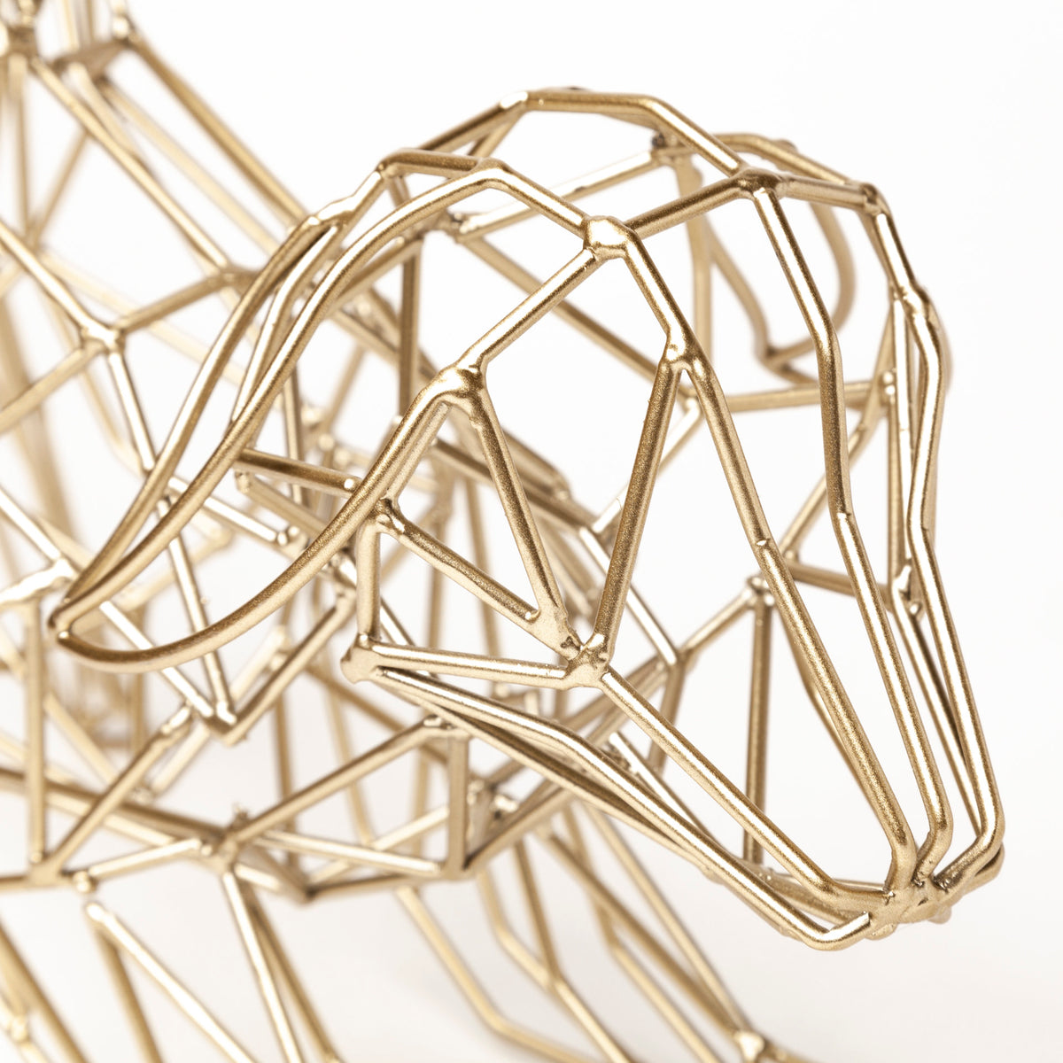 Frankie II Gold Wire Dog Decor - 13"L x 6"W Matte Finish-Objects-DECOROLALA