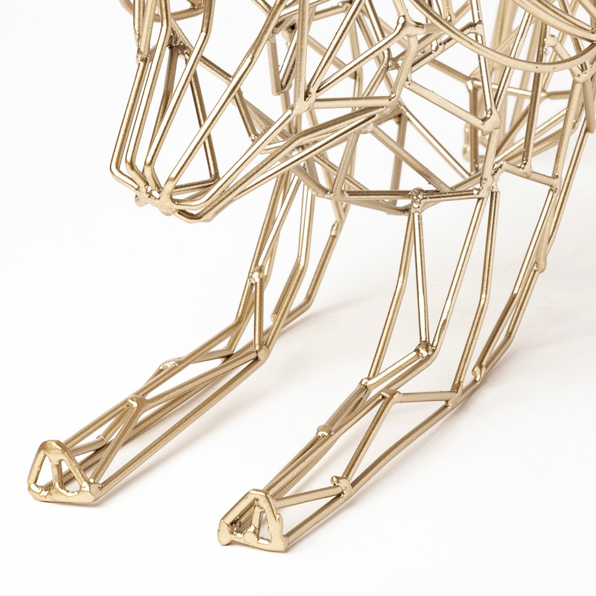 Frankie II Gold Wire Dog Decor - 13"L x 6"W Matte Finish-Objects-DECOROLALA