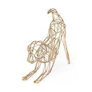 Frankie II Gold Wire Dog Decor - 13"L x 6"W Matte Finish-Objects-DECOROLALA