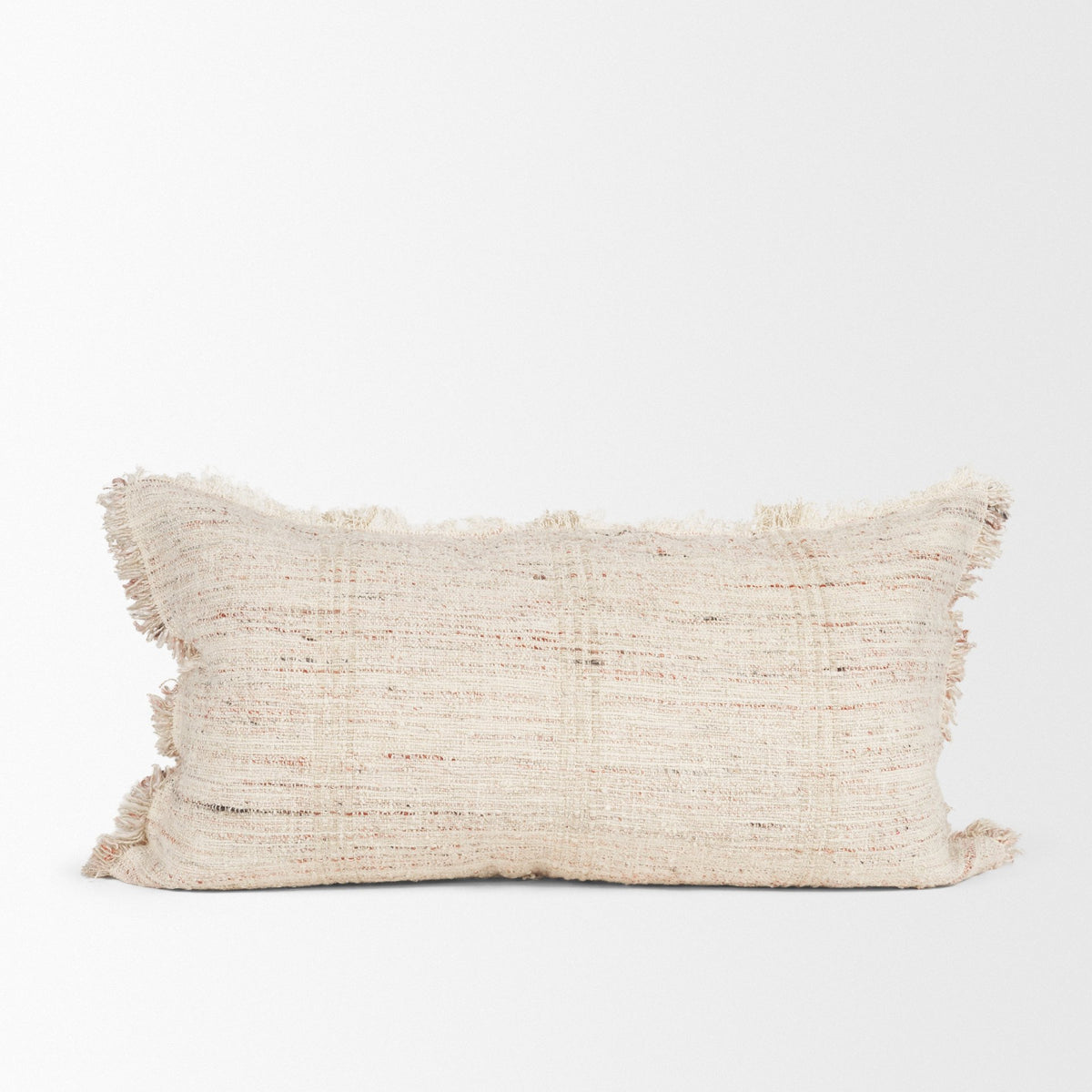 Fraye 14x26 Oatmeal Multi-Tone Blend Pillow Cover w/Down Filler-Decorative Pillows-DECOROLALA