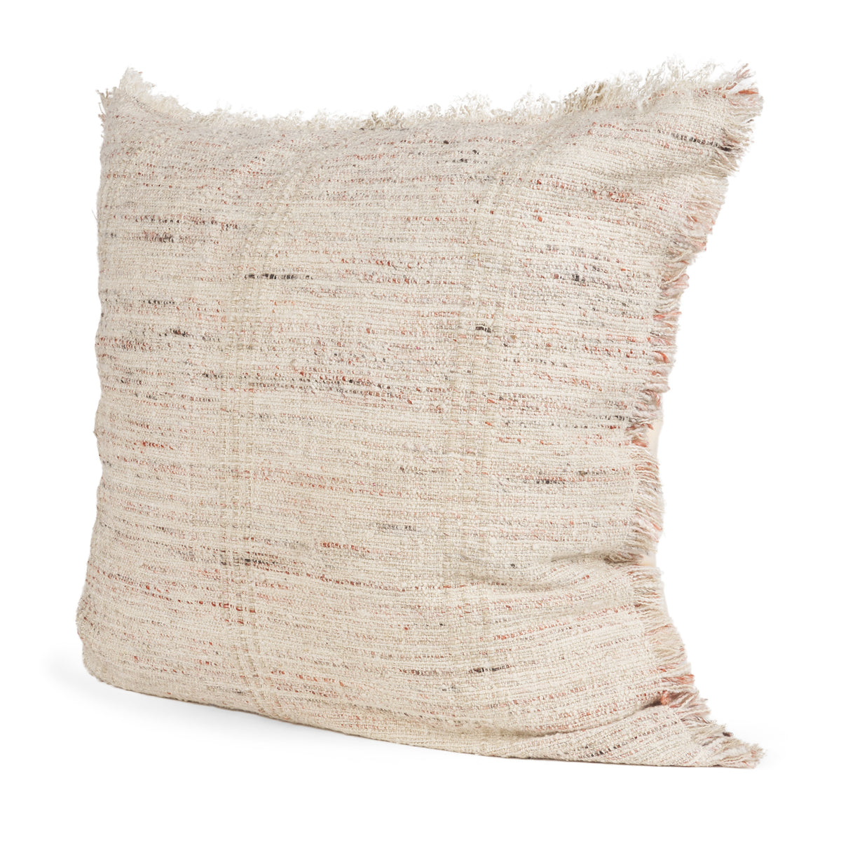 Fraye 22x22 Square Oatmeal Multi-Tone Blend Decorative Pillow Cover-Decorative Pillows-DECOROLALA