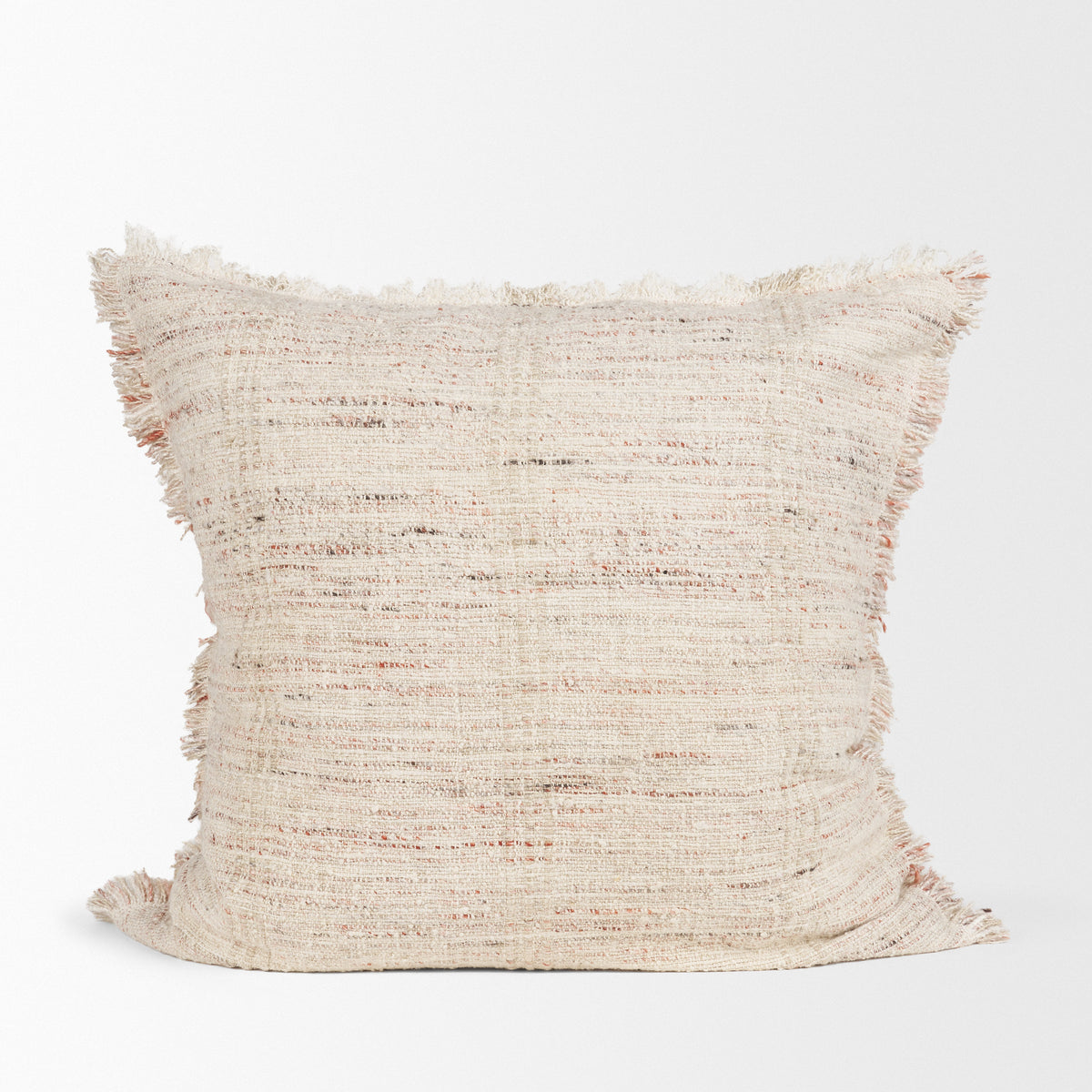 Fraye 22x22 Square Oatmeal Multi-Tone Blend Pillow Cover w/Non-Allergen Filler-Decorative Pillows-DECOROLALA