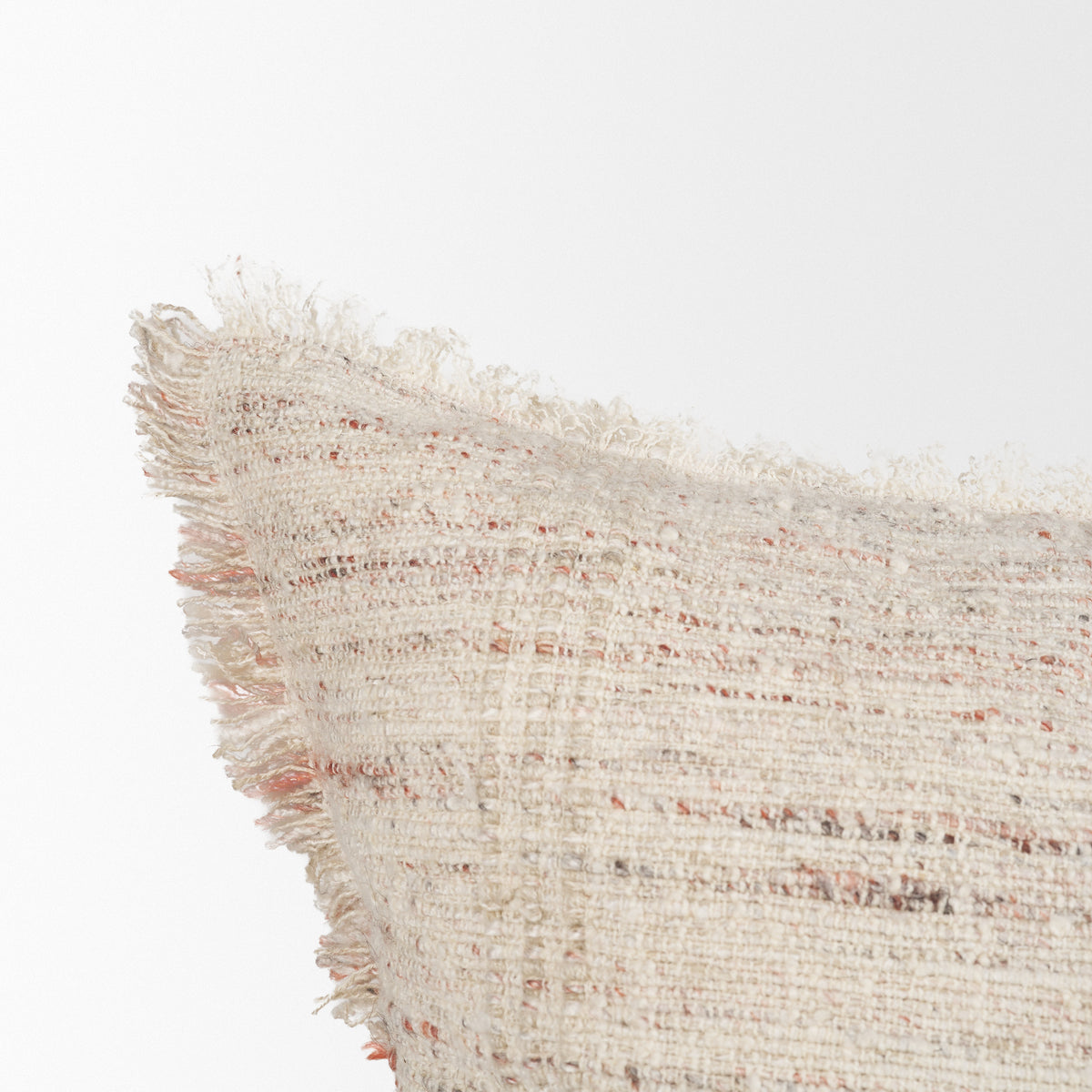 Fraye 22x22 Square Oatmeal Multi-Tone Blend Pillow Cover w/Non-Allergen Filler-Decorative Pillows-DECOROLALA