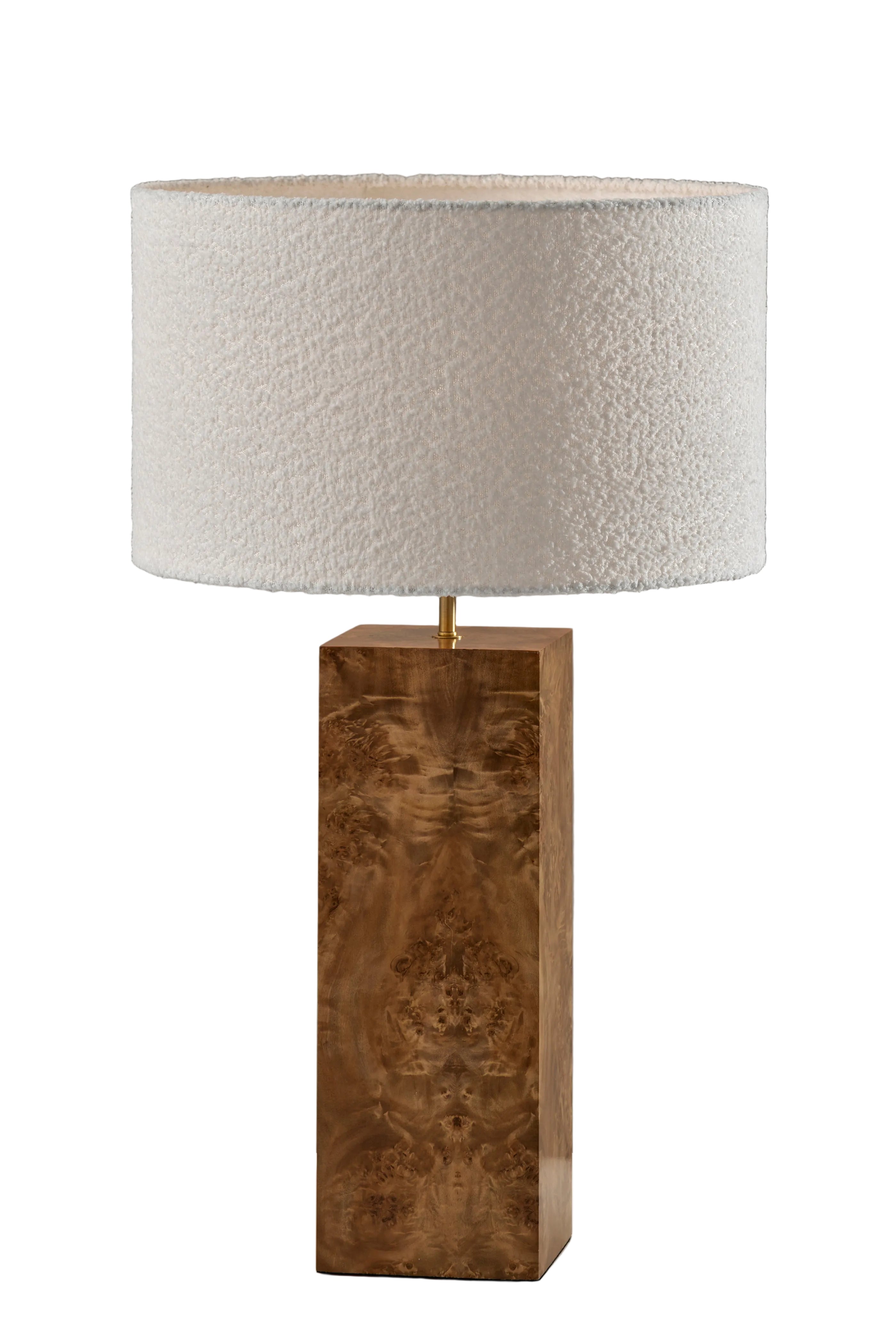 Frederick Tall Table Lamp - Burled Wood 28.5"-Lighting-DECOROLALA
