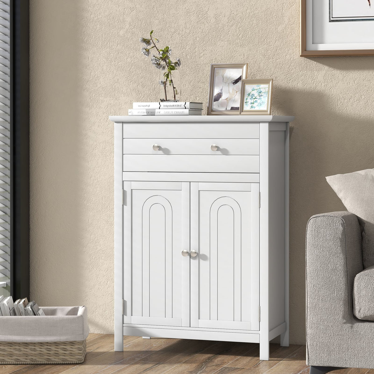 Free Standing Bathroom Storage Cabinet with Large Drawer-Floor Cabinets-DECOROLALA