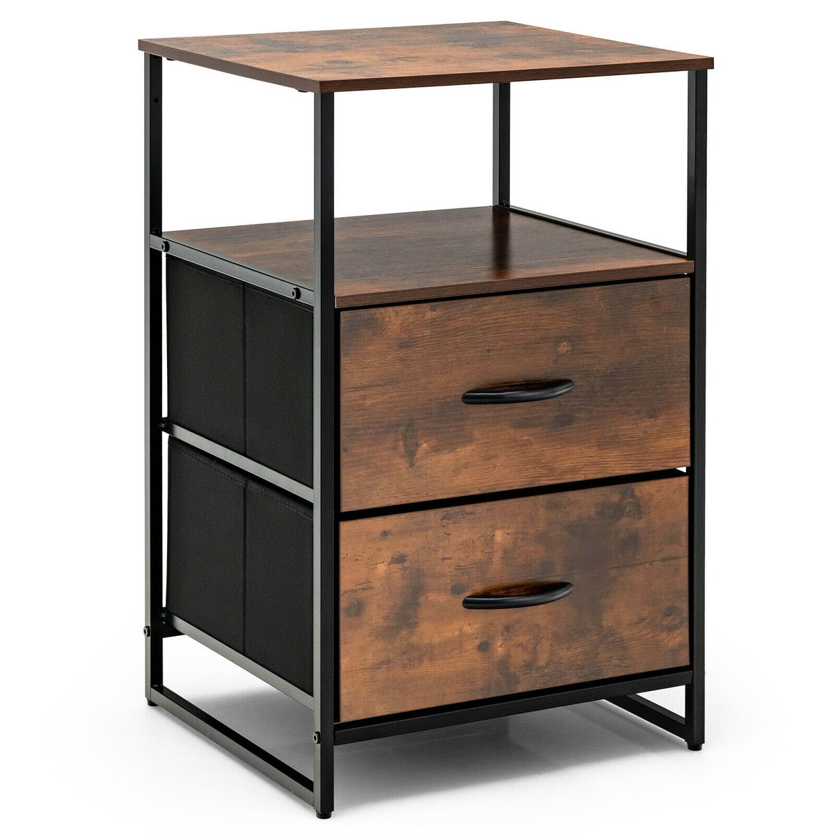 Freestanding Cabinet Dresser Rustic Brown (min order qty 2)-Dressers & Chests-DECOROLALA