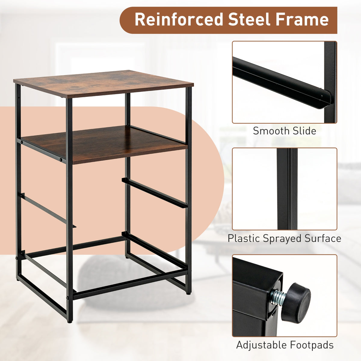 Freestanding Cabinet Dresser Rustic Brown (min order qty 2)-Dressers & Chests-DECOROLALA