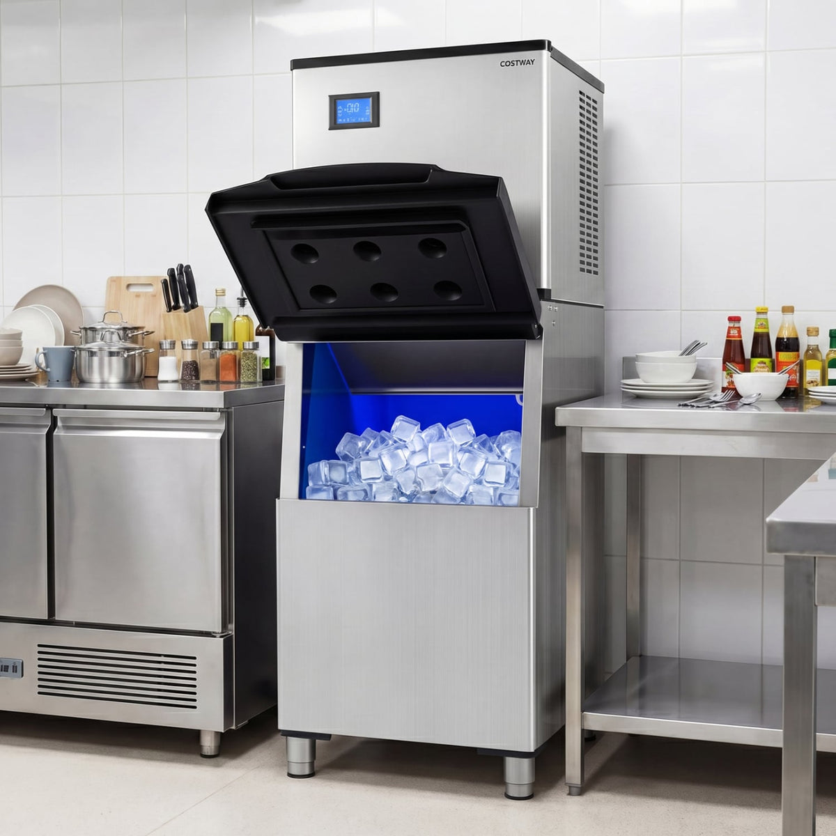 Freestanding Commercial Ice Maker 450 lbs/24H-Ice Makers-DECOROLALA
