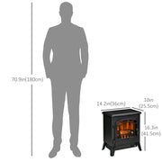 Freestanding Electric Fireplace Heater - 1500W Black-Electric Fireplaces-DECOROLALA