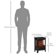 Freestanding Electric Fireplace Heater - 1500W Black-Electric Fireplaces-DECOROLALA