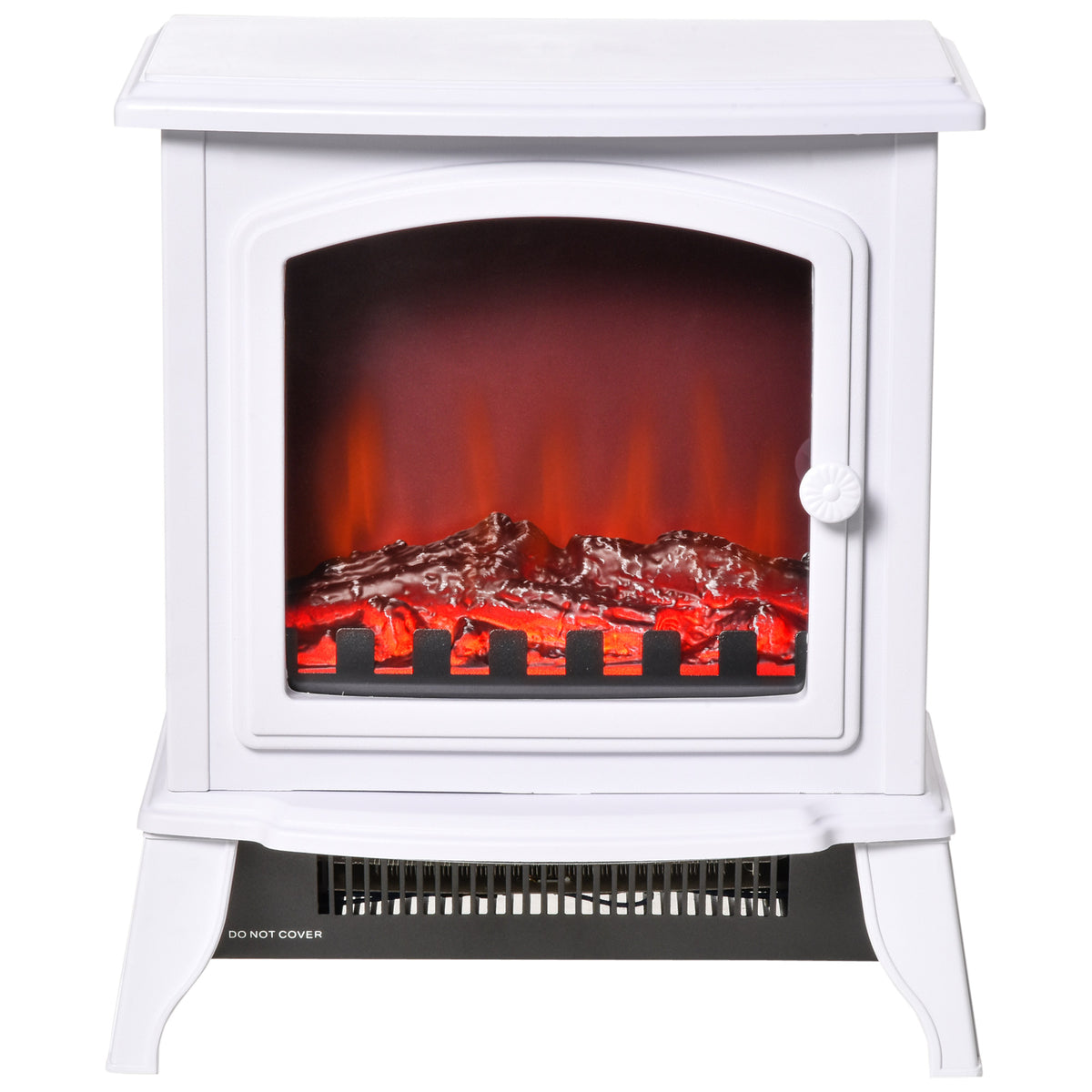 Freestanding Electric Fireplace Heater - White 1500W-Electric Fireplaces-DECOROLALA