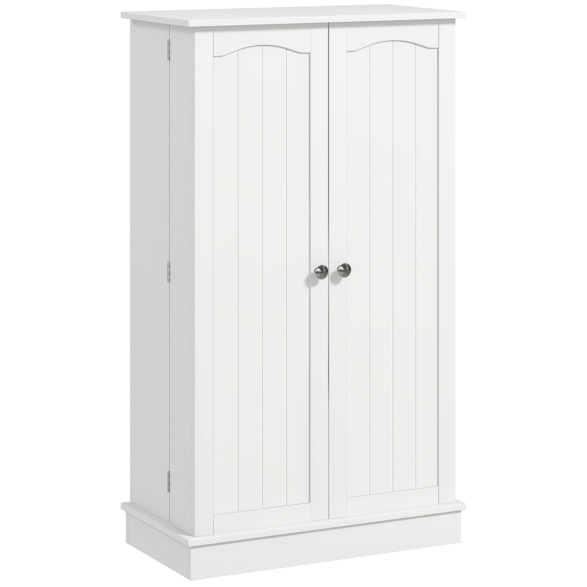 Freestanding Pantry Cabinet 41 Inch Kitchen Pantry with Spice Racks and Adjustable Shelves for Home Use, White-Home Furnishings > Storage & Organization > Kitchen Pantry Cabinets-DECOROLALA