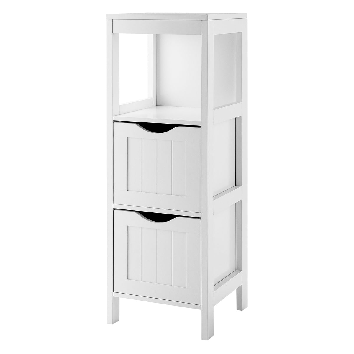 Freestanding Storage Cabinet with 2 Removable Drawers for Bathroom-White-Floor Cabinets-DECOROLALA