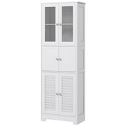 Freestanding Tall Bathroom Cabinet - White 67" MDF-DECOROLALA
