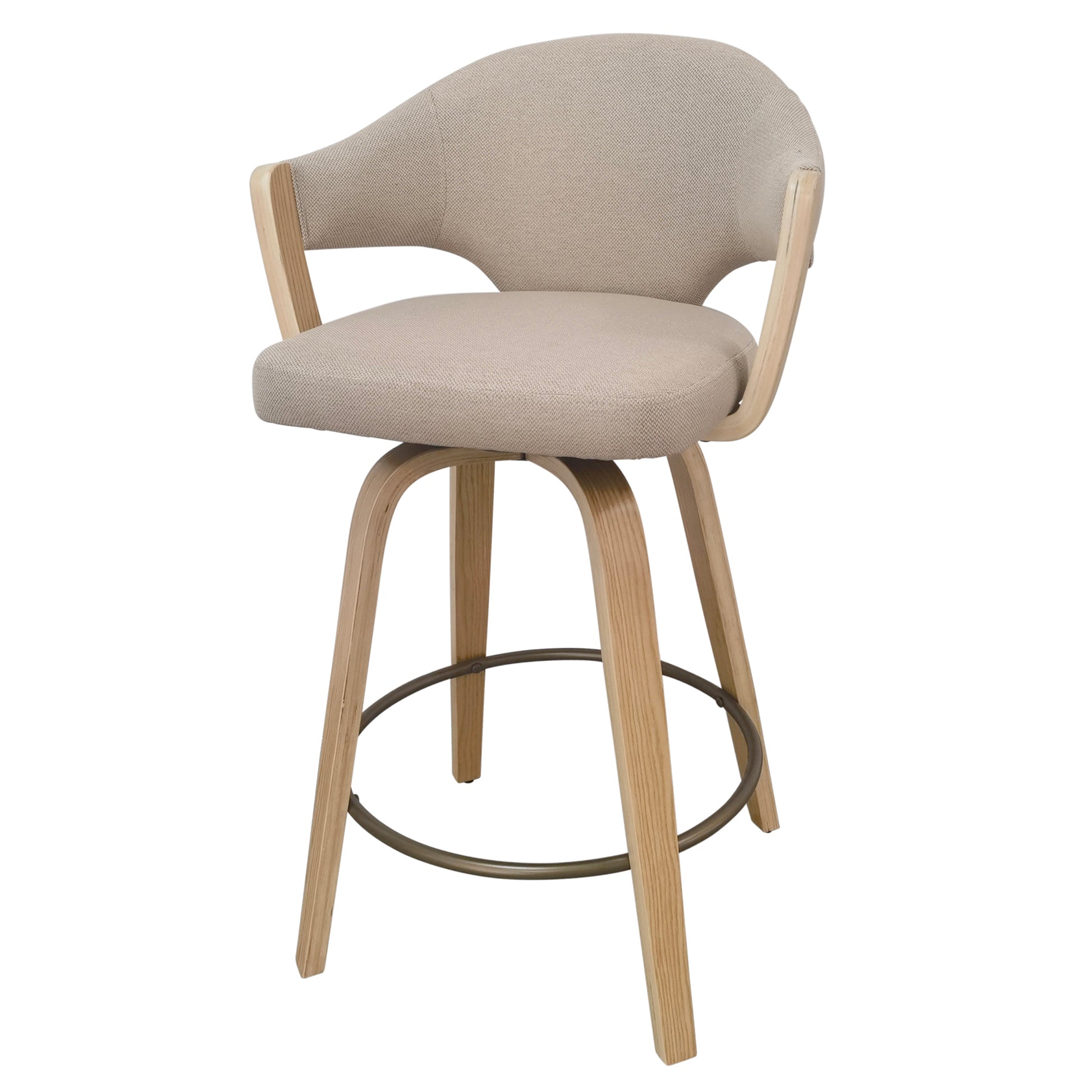 Freya 26" Modern Counter Stool - Toffee Natural-DECOROLALA