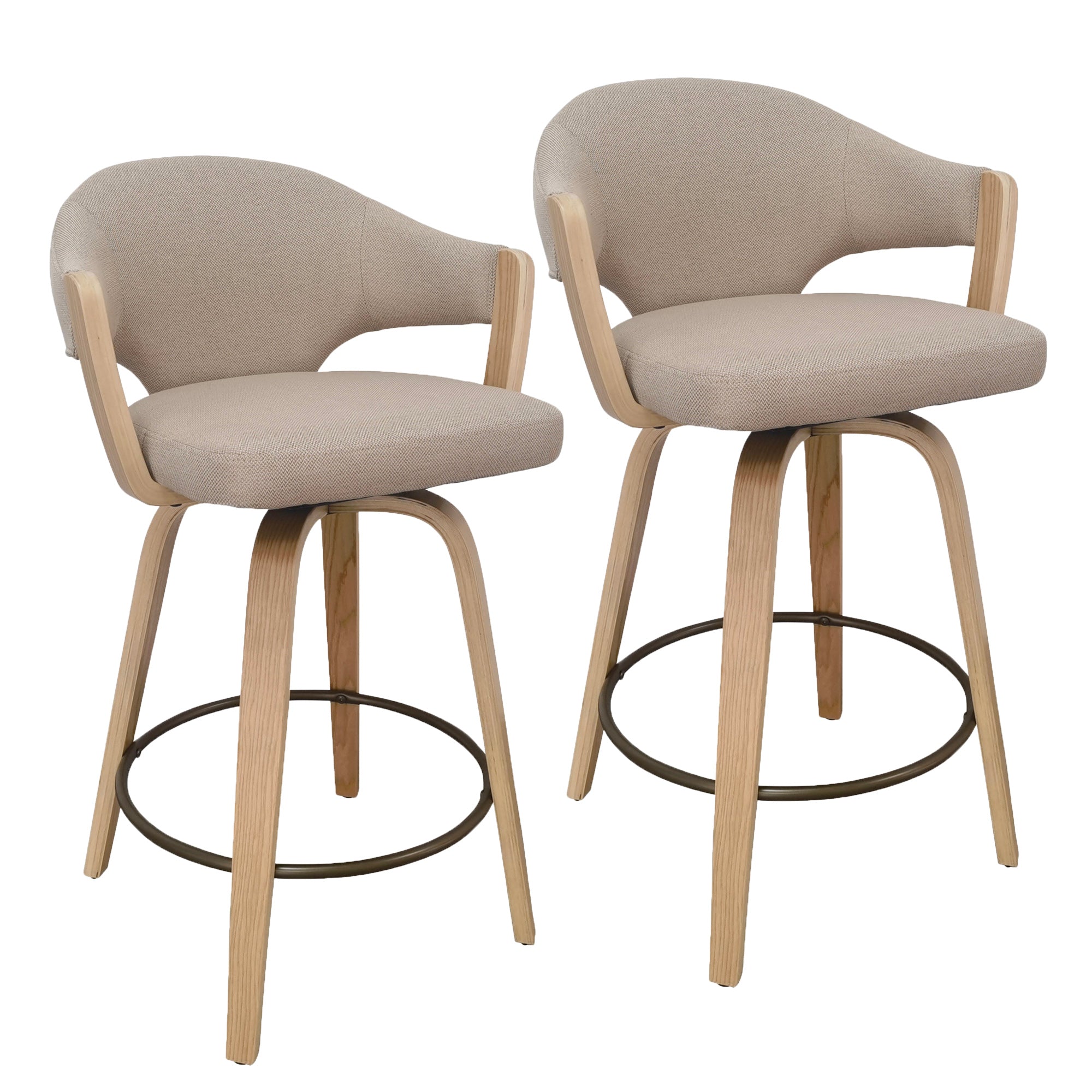 Freya 26" Modern Counter Stool - Toffee Natural-DECOROLALA