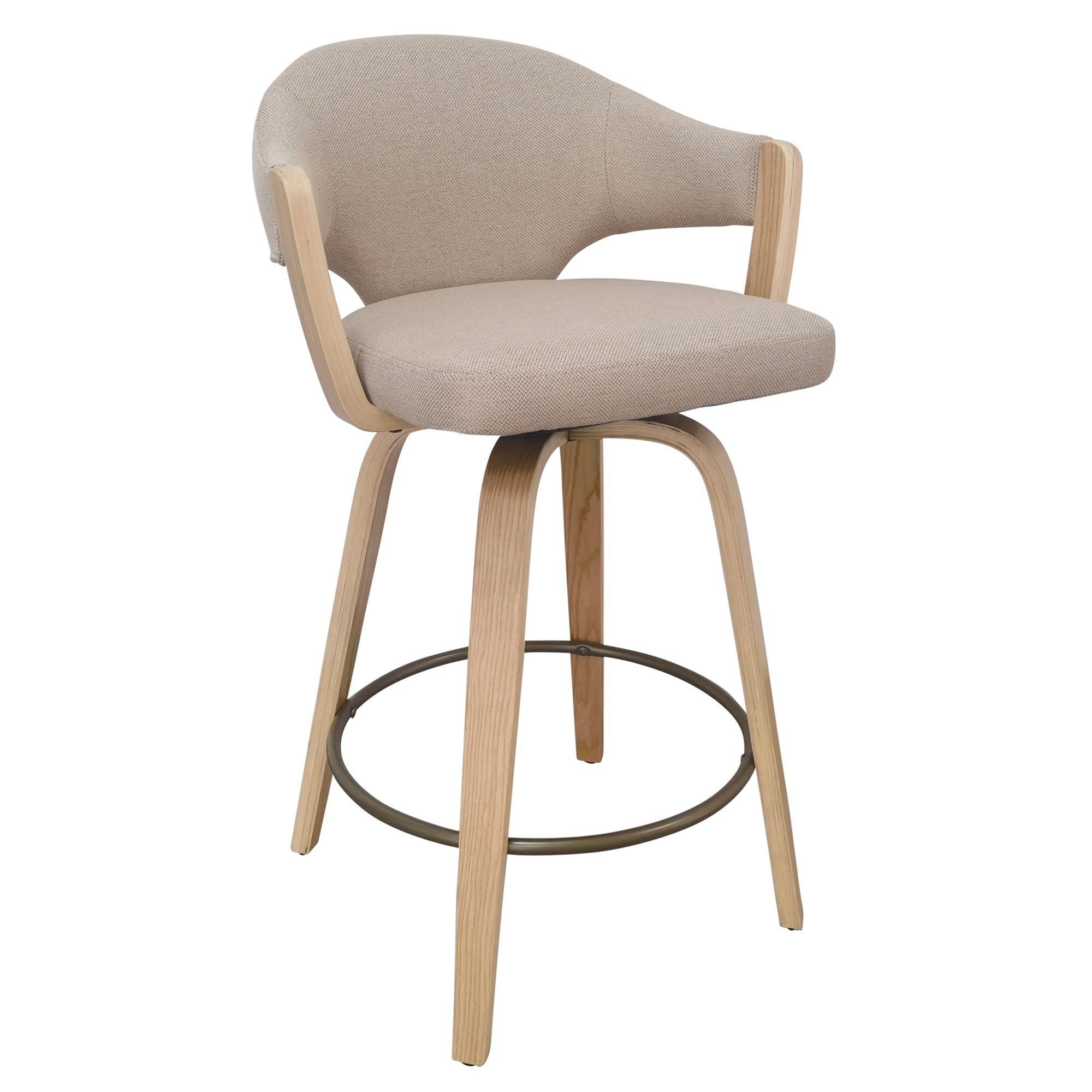 Freya 26" Modern Counter Stool - Toffee Natural-DECOROLALA