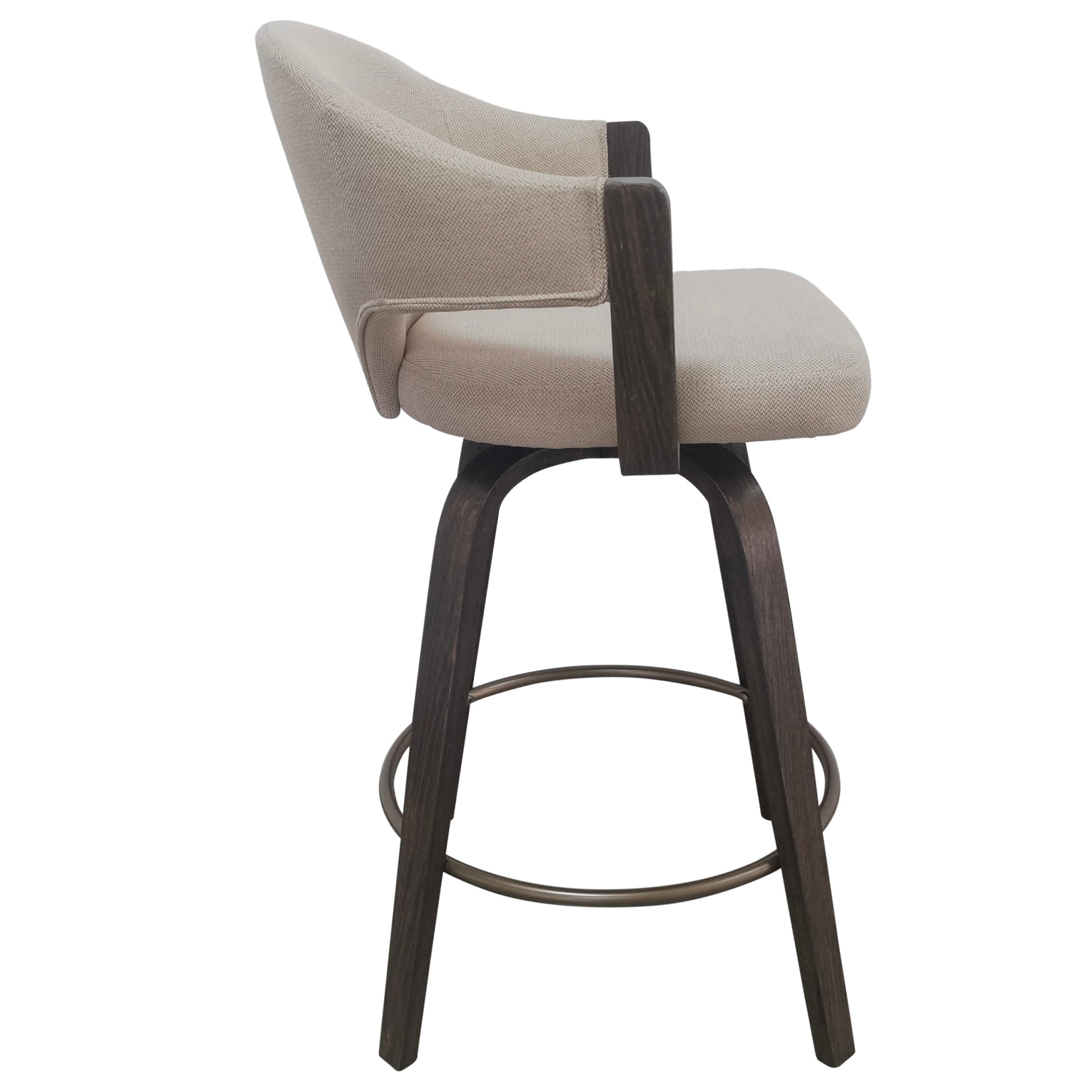 Freya 26" Modern Counter Stool - Toffee Walnut-DECOROLALA