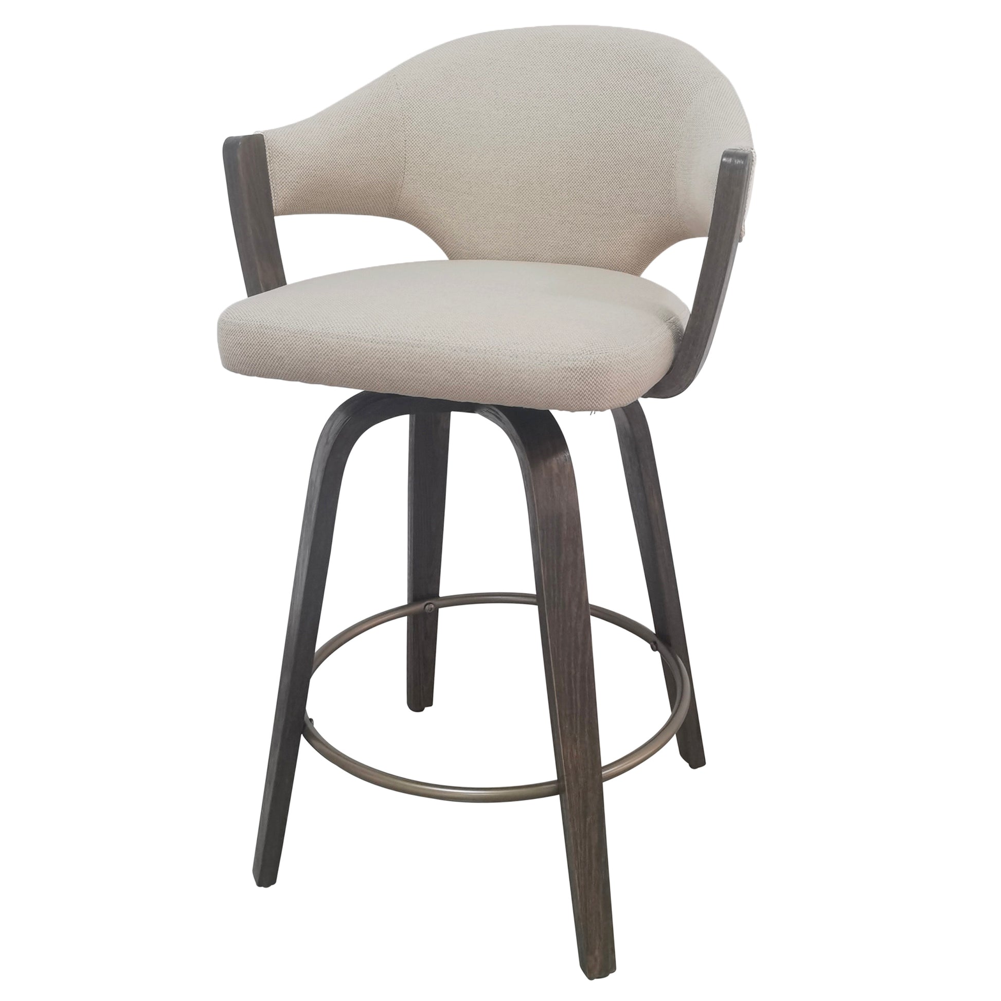 Freya 26" Modern Counter Stool - Toffee Walnut-DECOROLALA