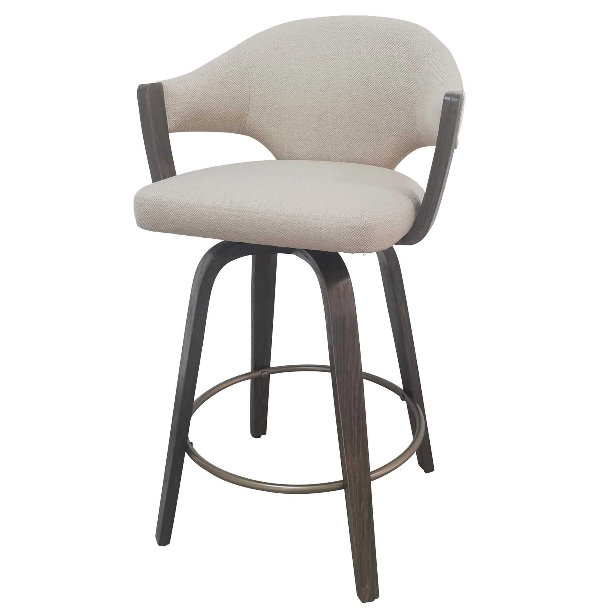 Freya 26" Modern Counter Stool - Toffee Walnut-DECOROLALA