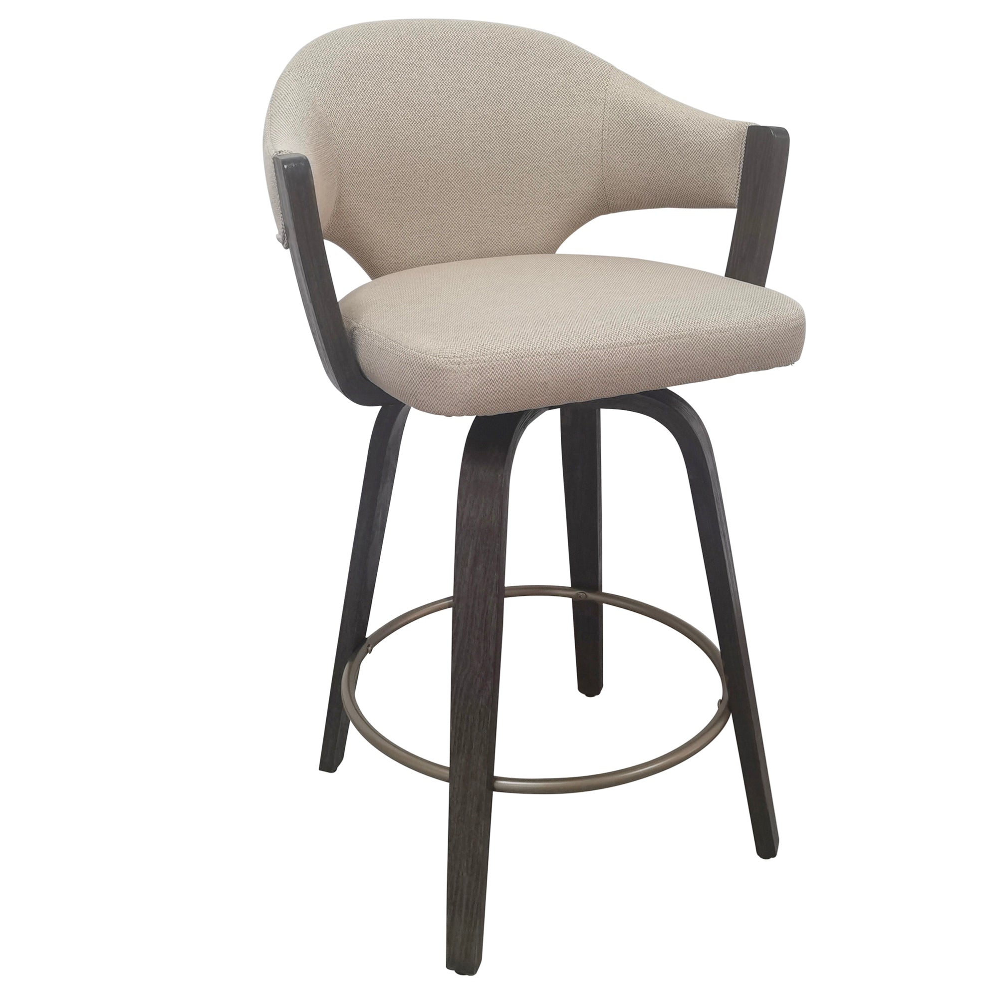 Freya 26" Modern Counter Stool - Toffee Walnut-DECOROLALA